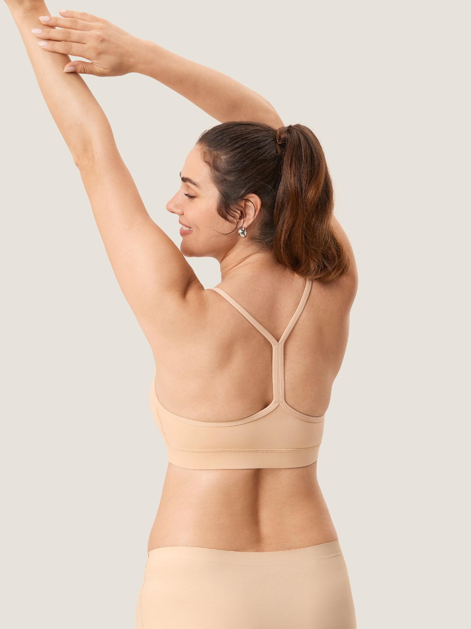 MOMANDA Women's Natrelax® Y Back Nursing Sports Bra Beige