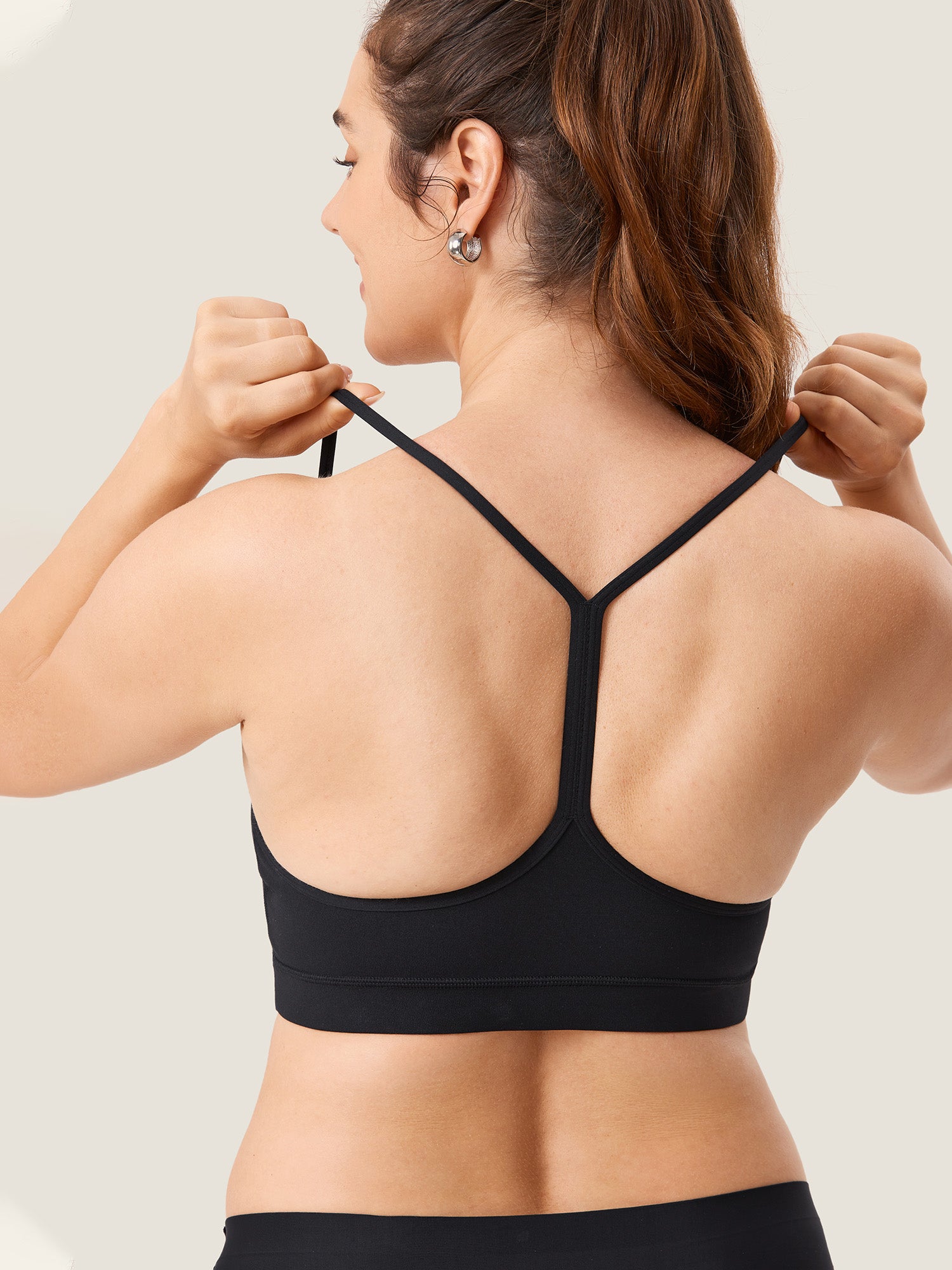 MOMANDA Women's Natrelax® Y Back Nursing Sports Bra White Apricot