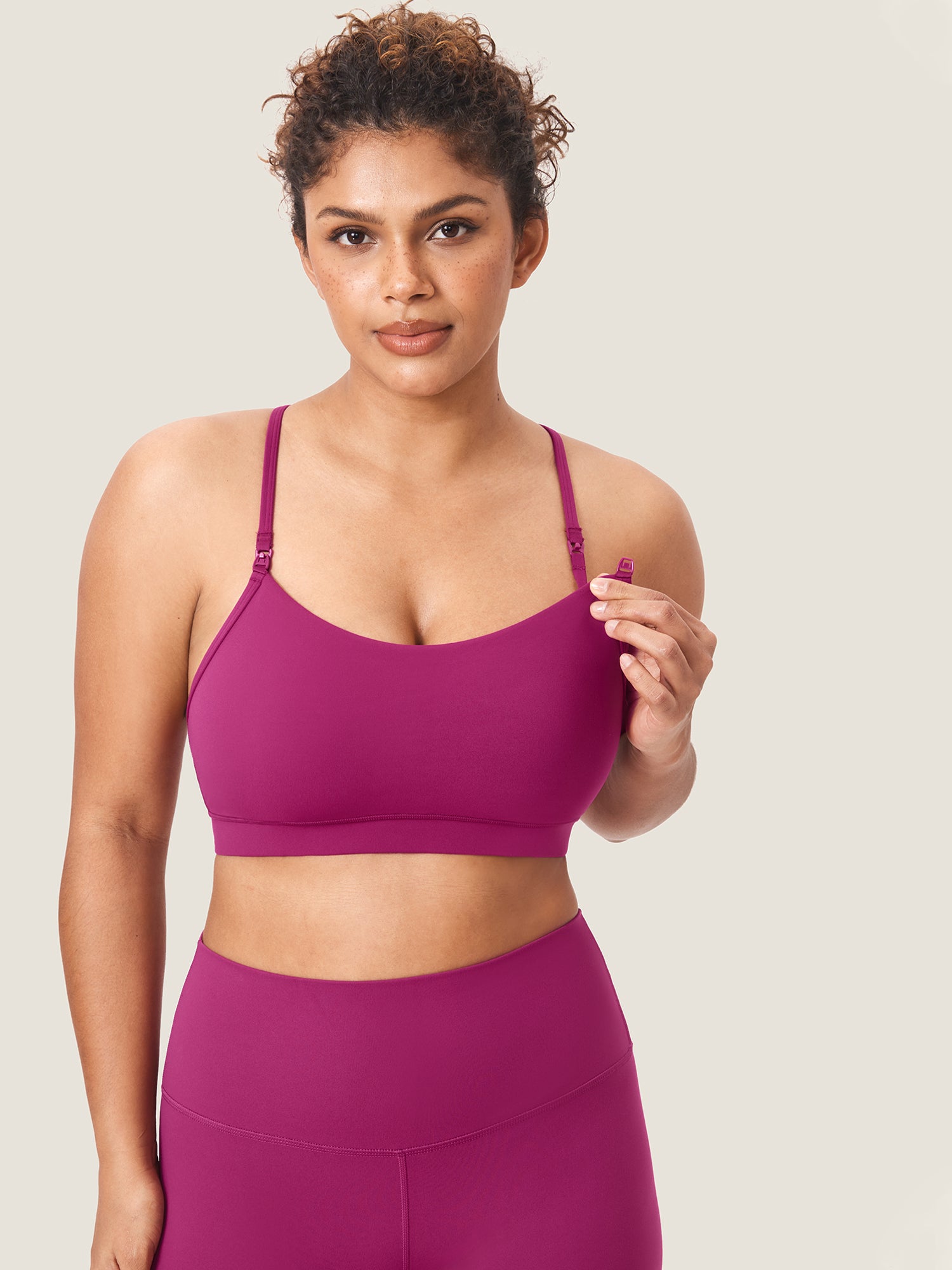 Natrelax® Y Back Nursing Sports Bra Magenta Purple