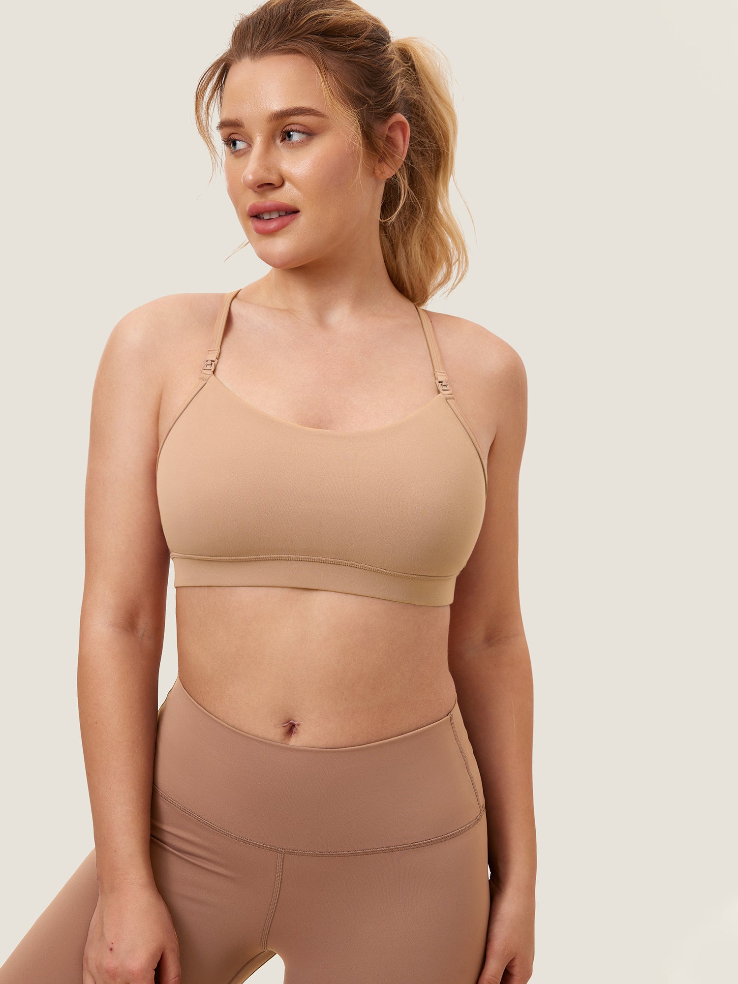 Natrelax™ Y Back Nursing Sports Bra Natural