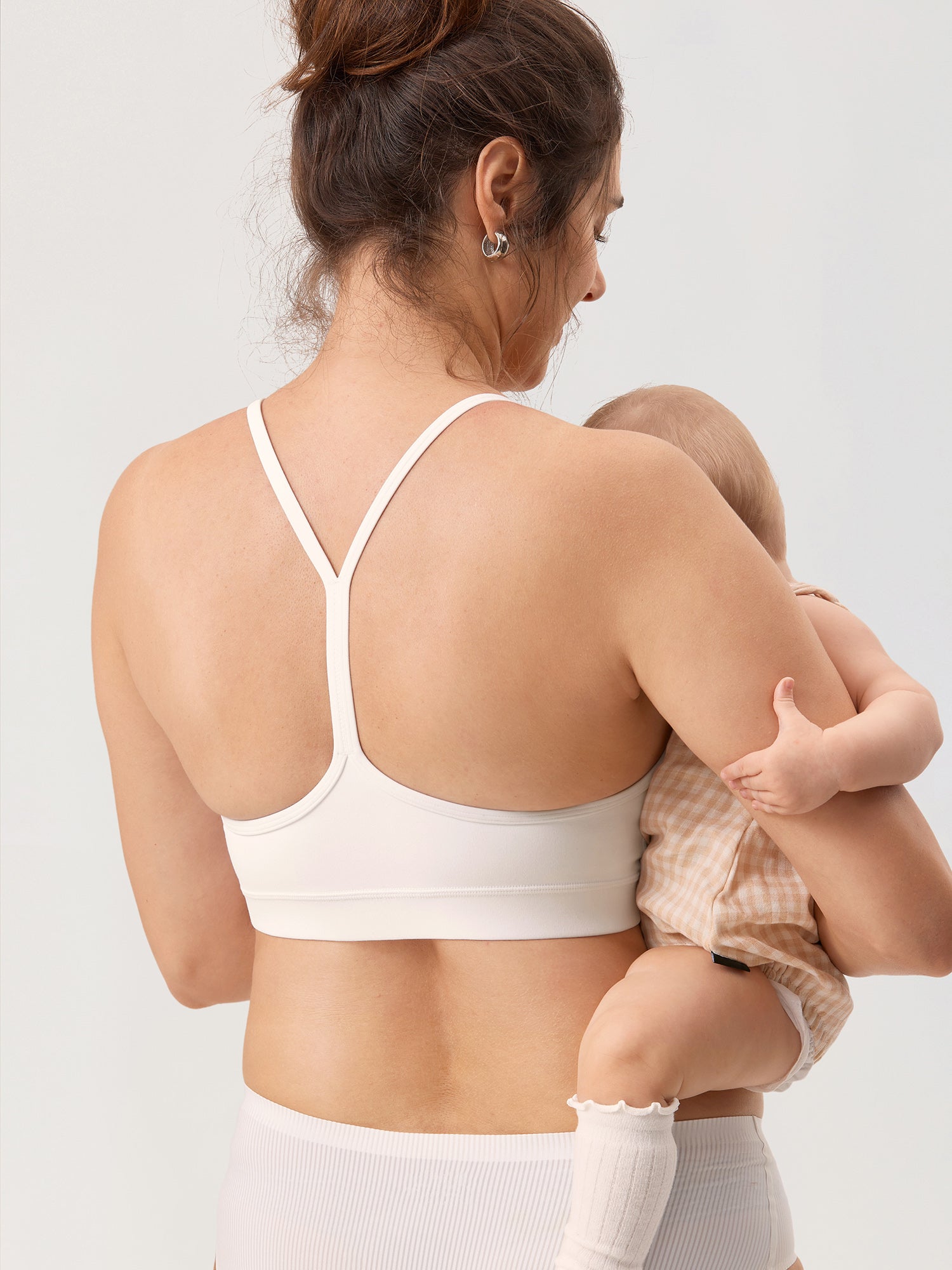 MOMANDA Women's Natrelax® Y Back Nursing Sports Bra Mocha Mousse