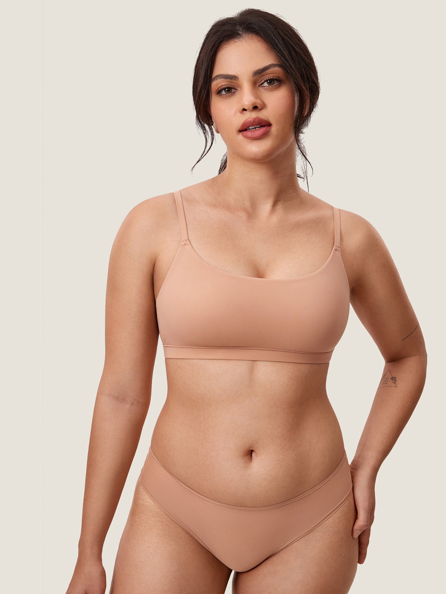 Inbarely® Scoop Everyday Bralette Cream Coffee