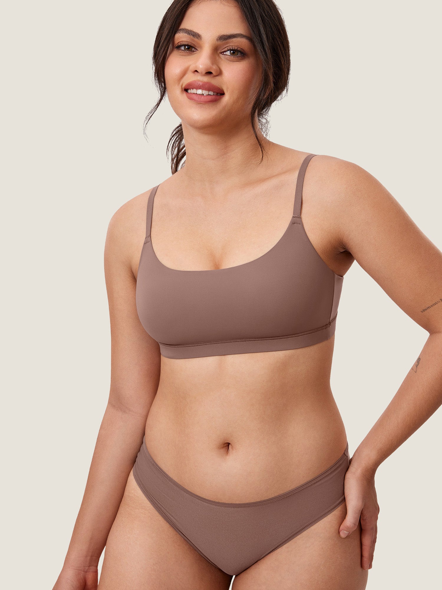 Inbarely® Scoop Everyday Bralette Brown Purple