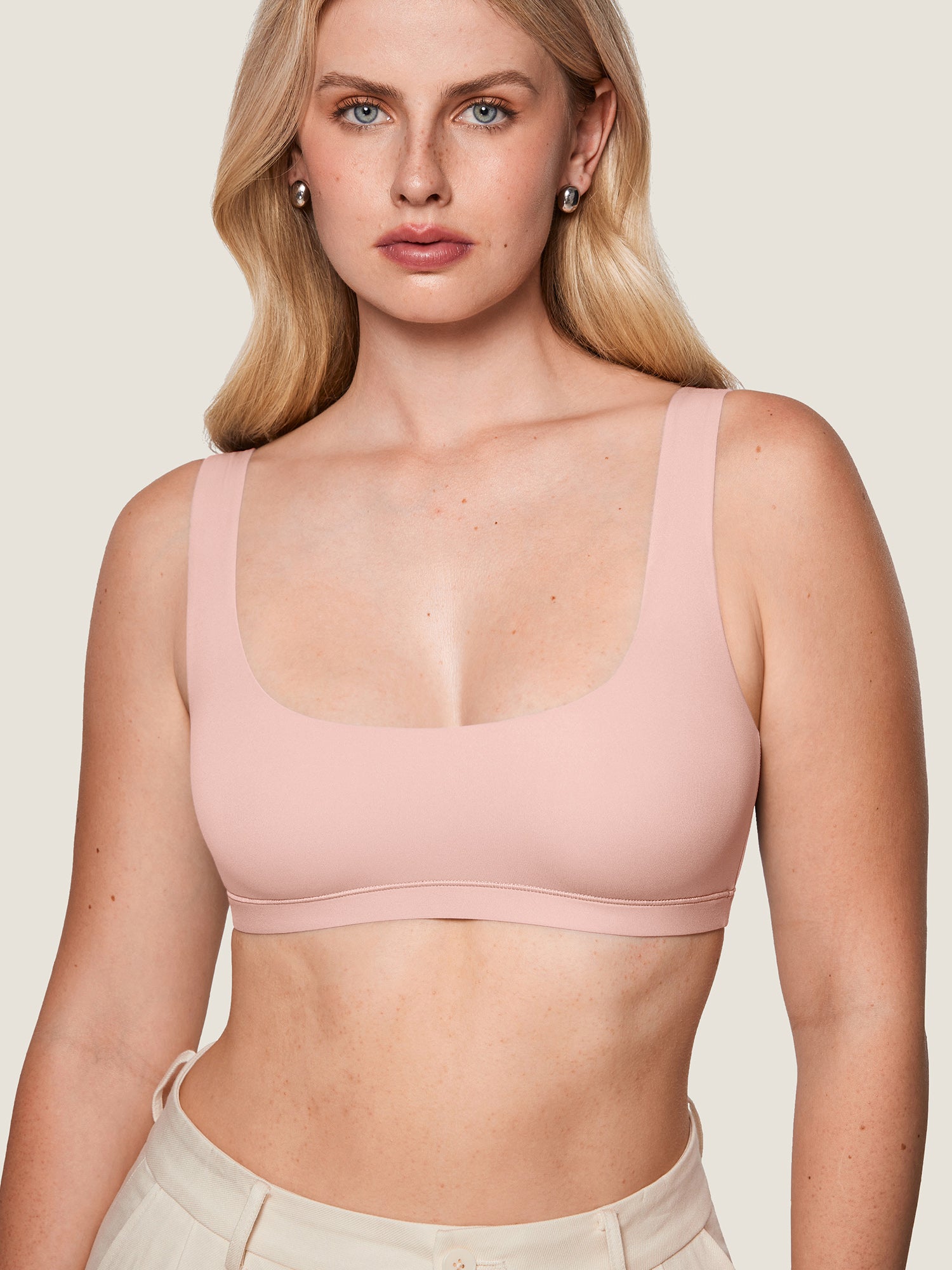 Inbarely® Soft Seamless Everyday Bralette Blush Pink