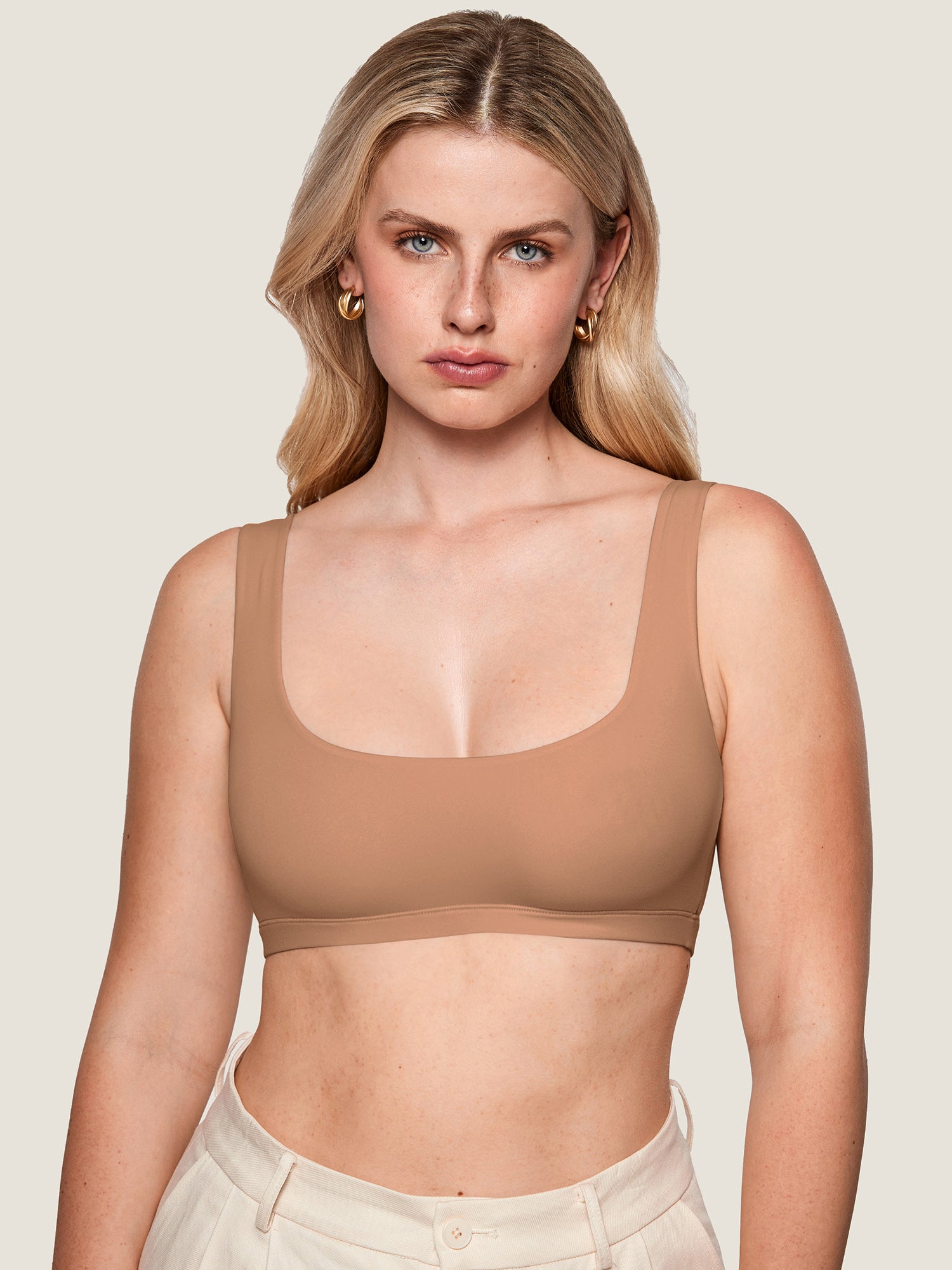 Inbarely® Soft Seamless Everyday Bralette Gravel Beige