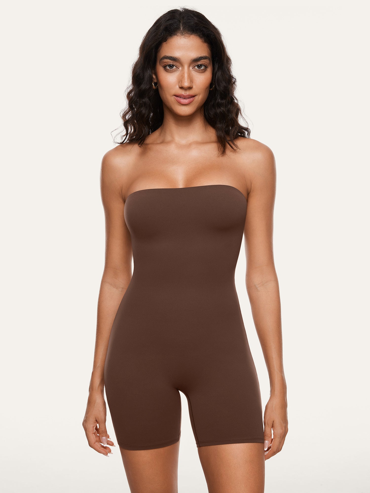 Natrelax™ Strapless Romper Coffee Brown