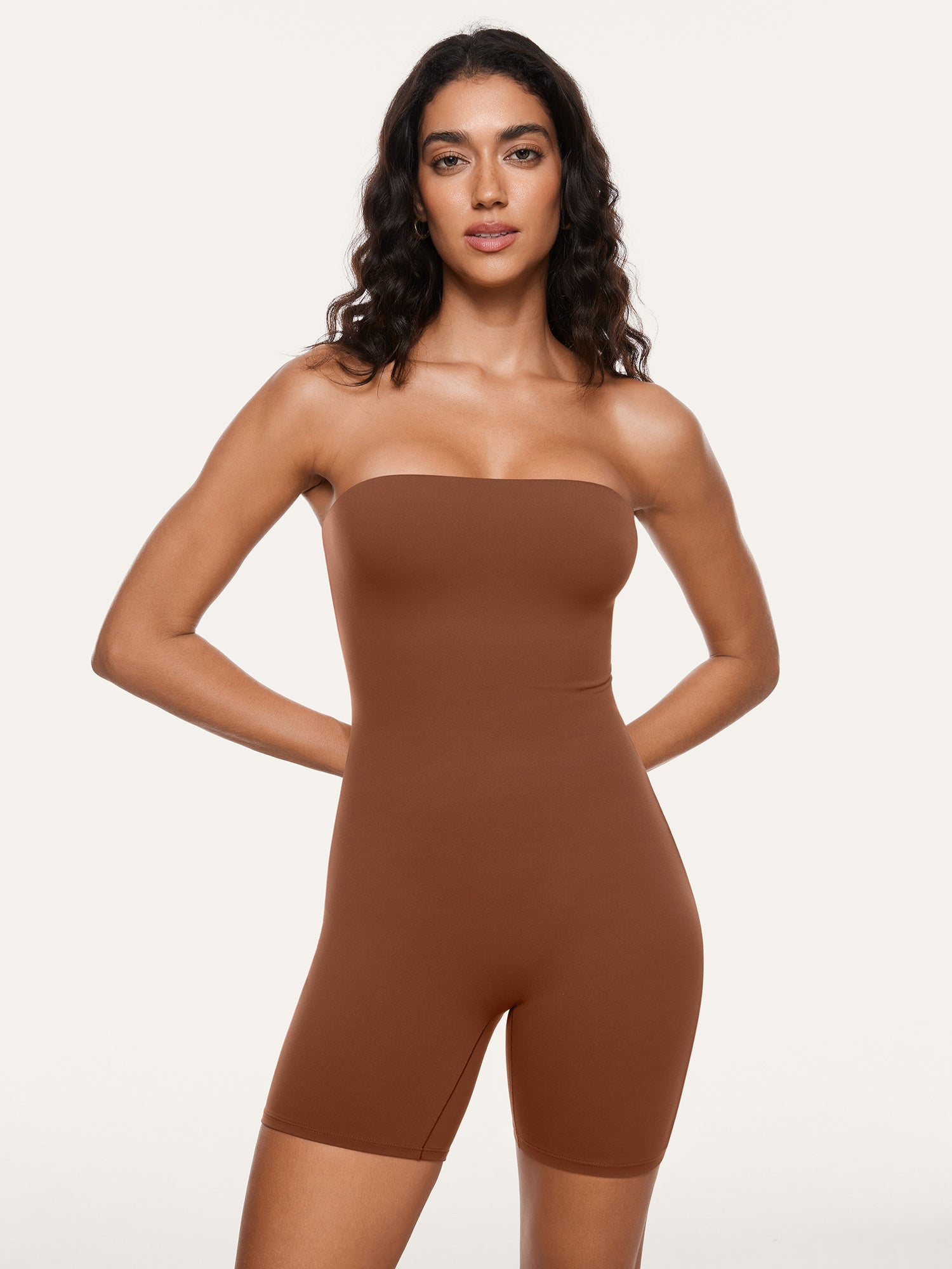 Natrelax® Strapless Romper Croissant Brown