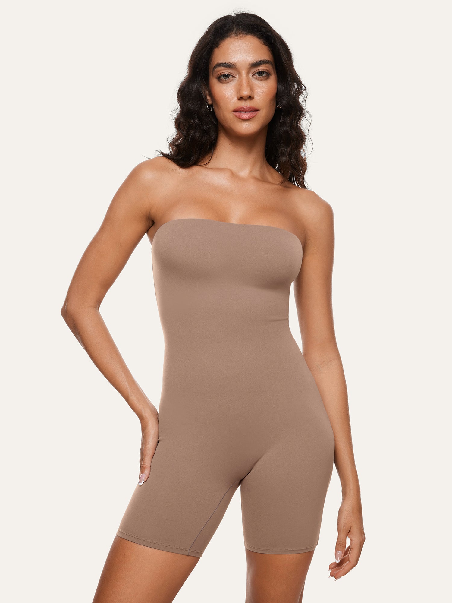 Natrelax® Strapless Romper Latte Coffee