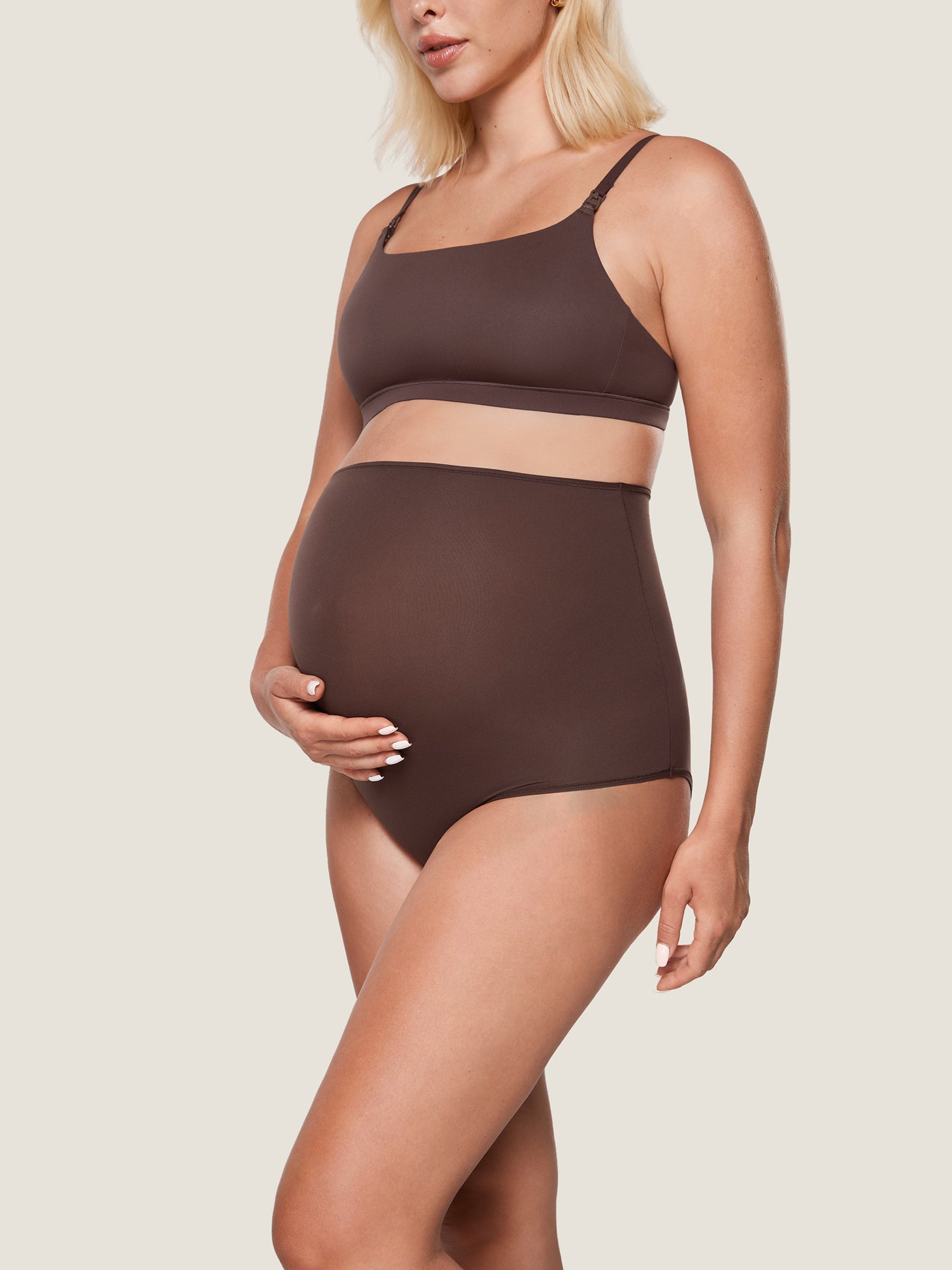 Inbarely® Soft High Waist Maternity Underwear - 2 Pack Hazelnut (2pack)