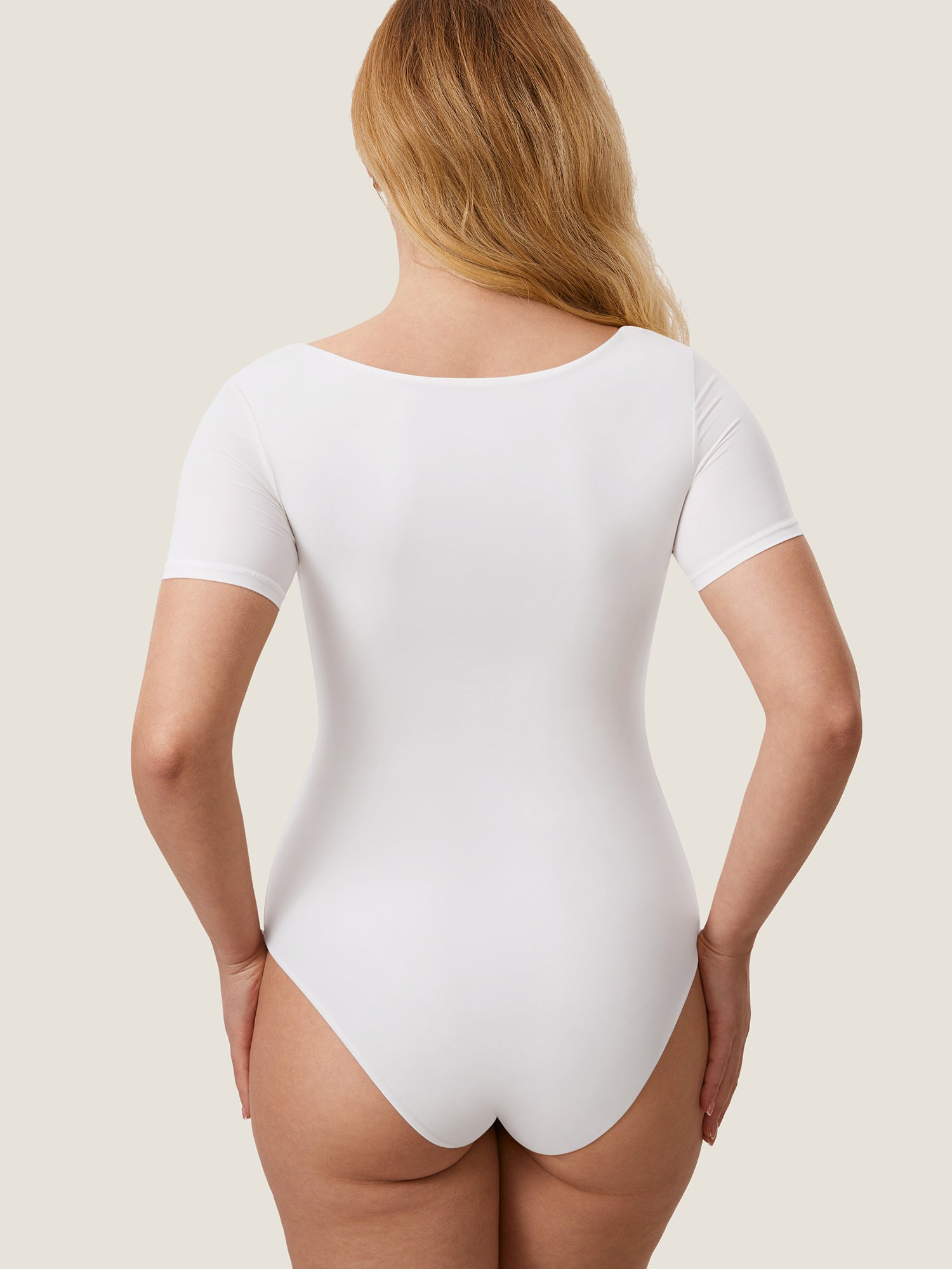 Inbarely® Square Neck Short Sleeve Bodysuit