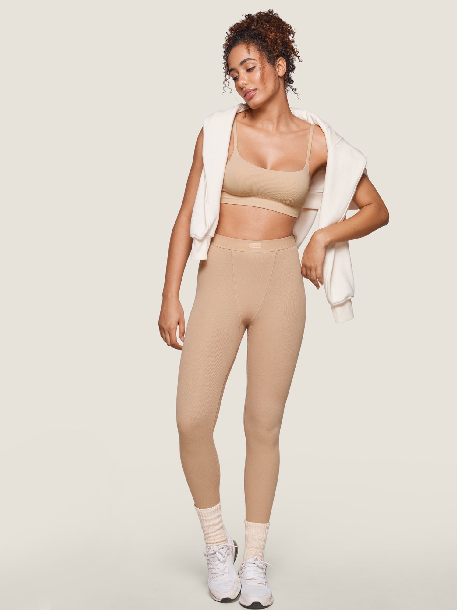 Cotton Rib High Waisted Legging