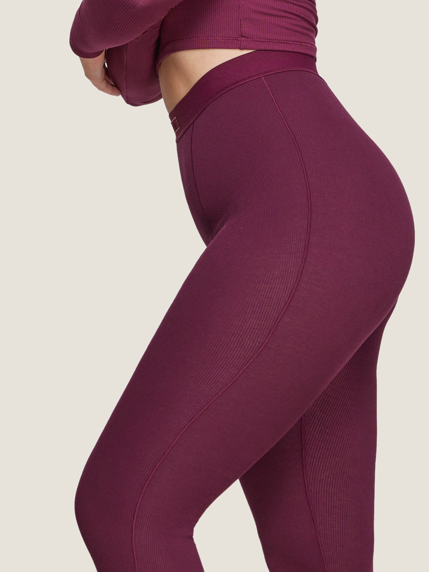 Cotton Rib High Waisted Legging