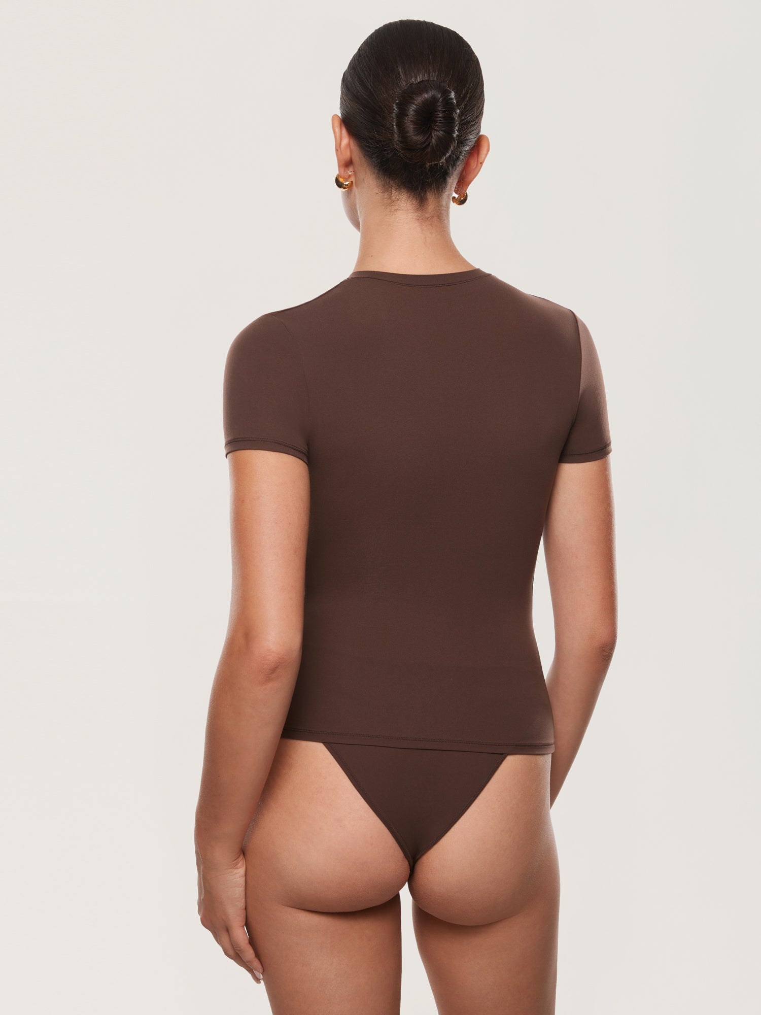 Women's Inbarely® Soft Basic Short Sleeve Tees Hazelnut