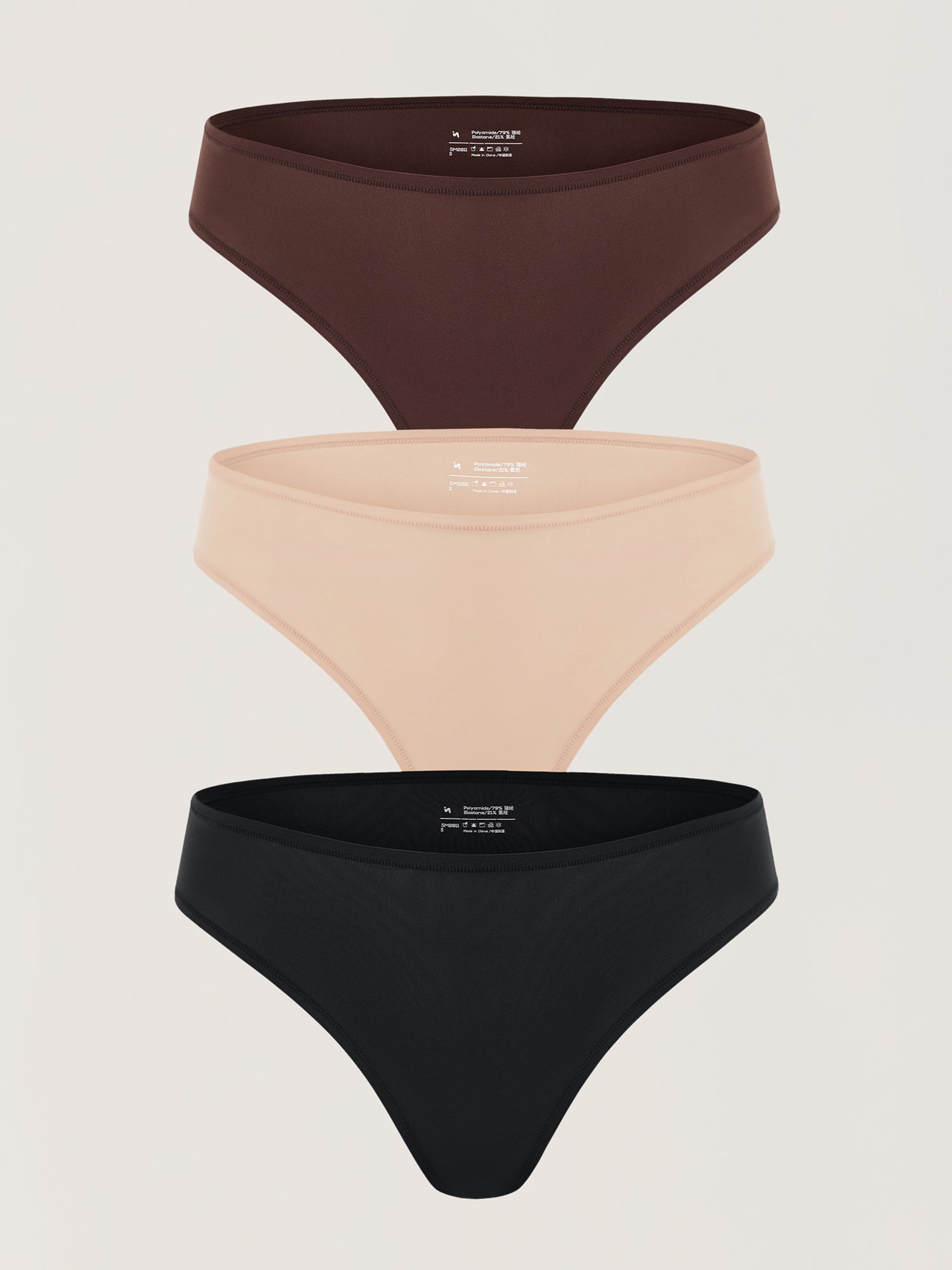 Women's Inbarely® Soft High Cut Cheeky Briefs 3 Pack Basic 05 (3pack)