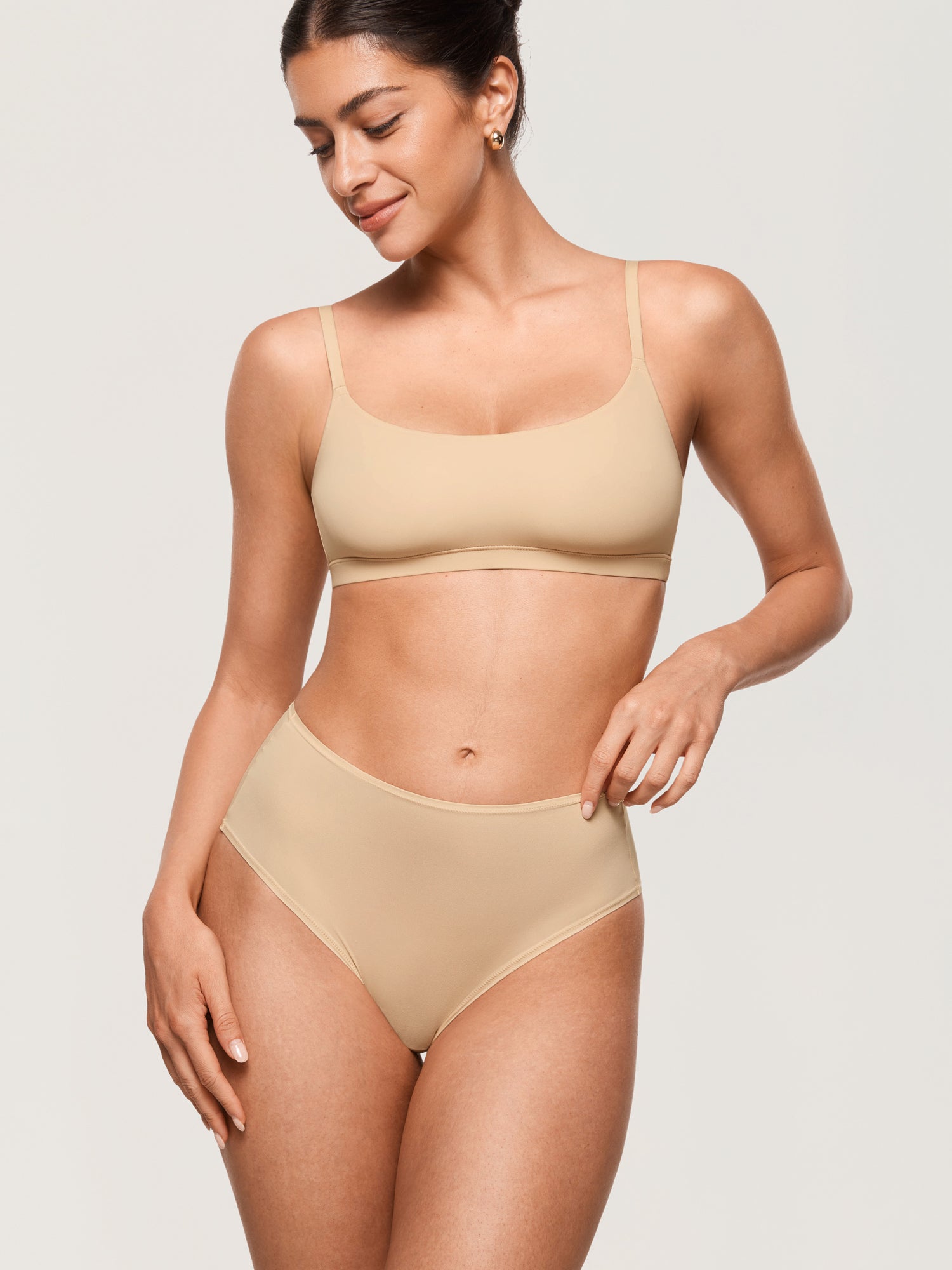 Women's Inbarely® Soft Mid Waist Full Briefs 3 Pack Hazelnut (3pack)