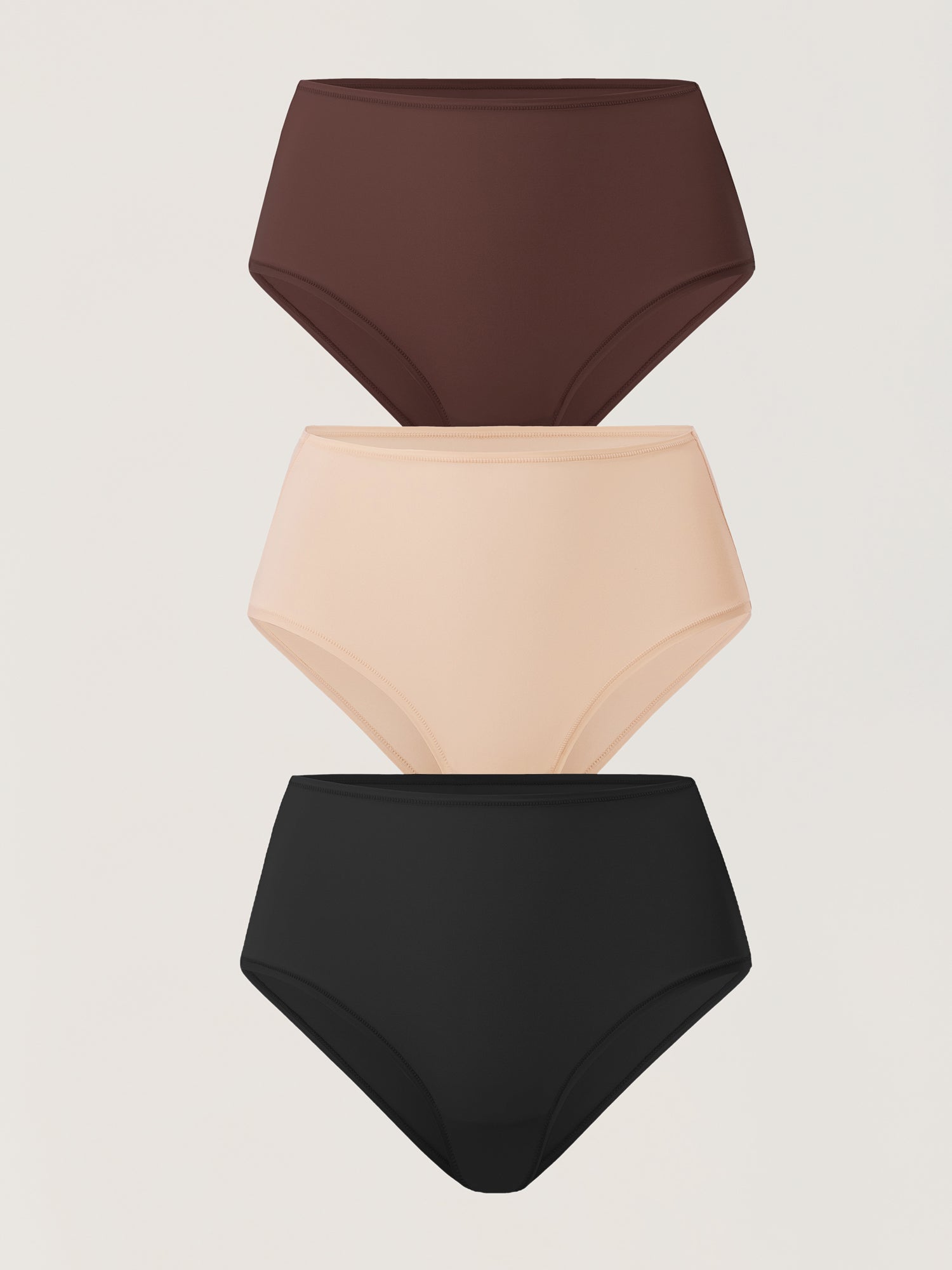 Women's Inbarely® Soft Mid Waist Full Briefs 3 Pack Basic 05 (3pack)