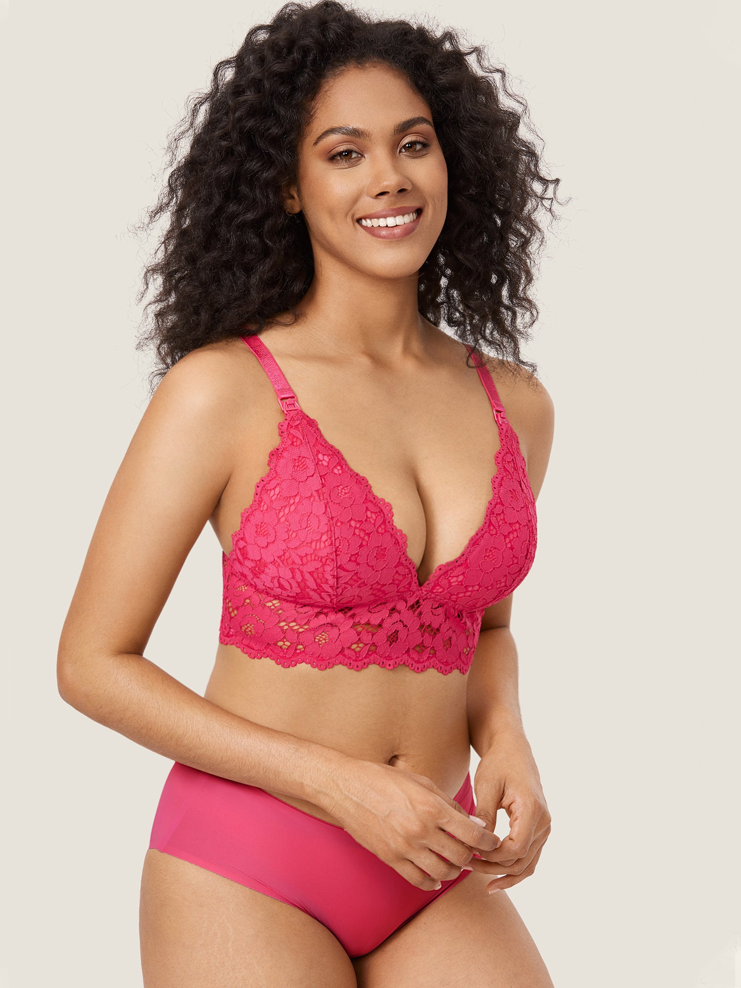 Lace Plunge Nursing Bralette