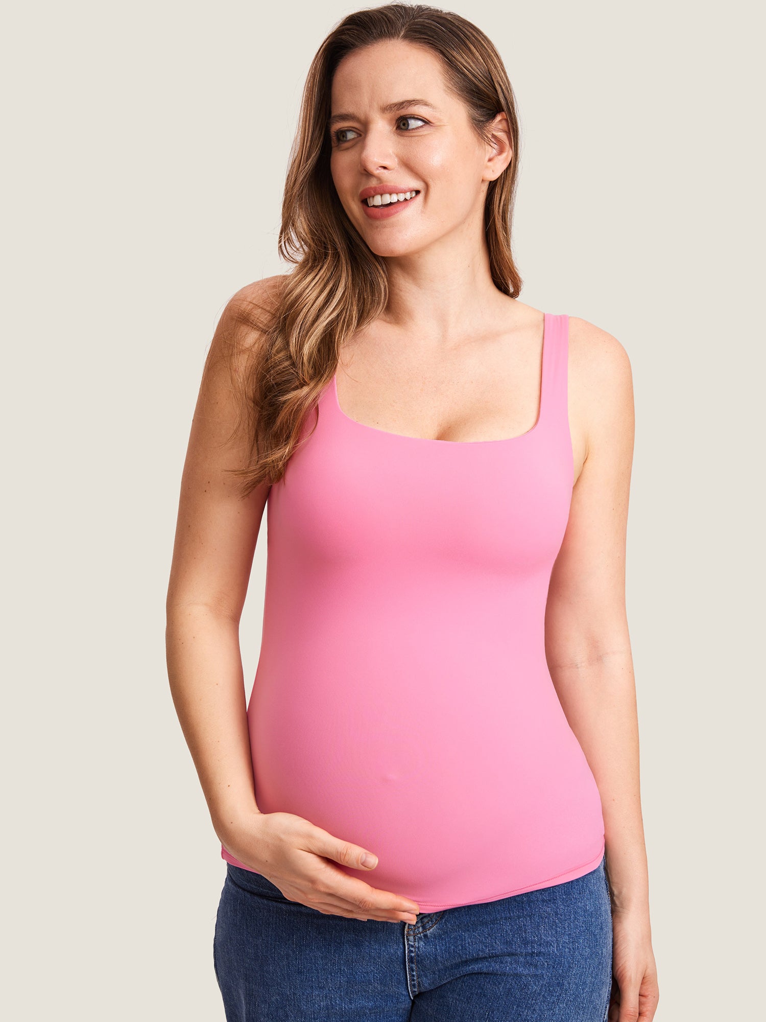 Inbarely® Square Neck Maternity Tank Top