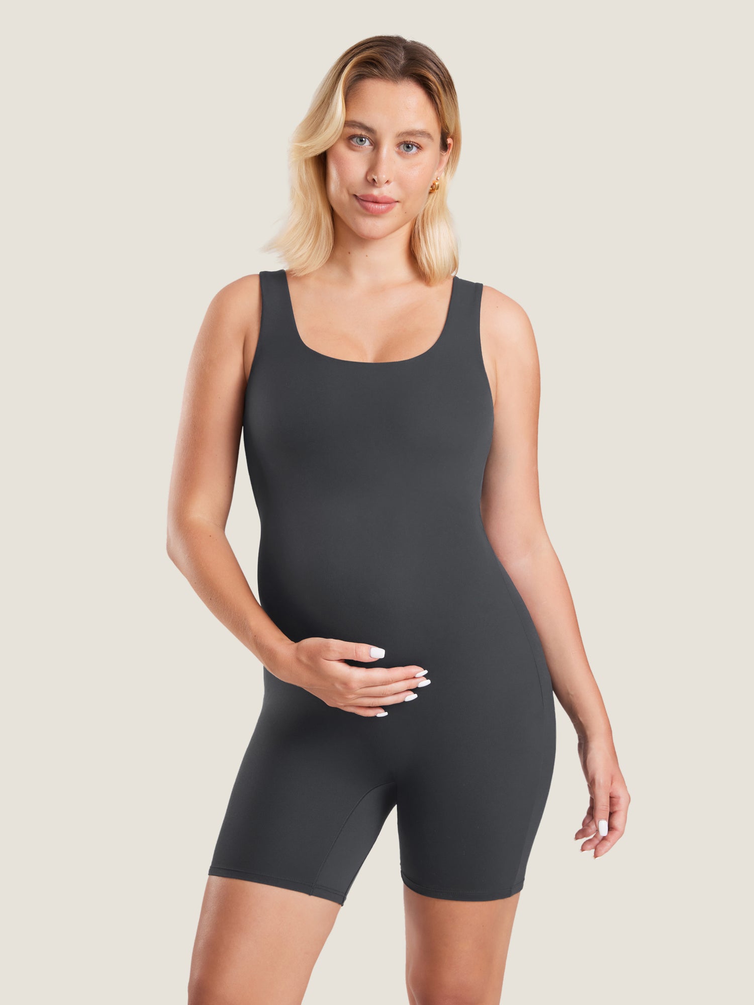 Natrelax™ Maternity Romper Mysterious Grey