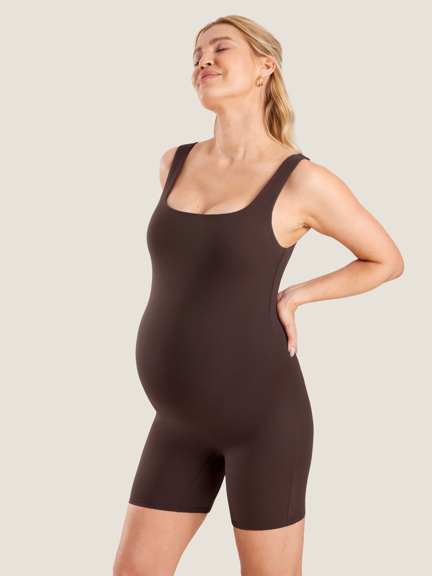 MOMANDA Women's Natrelax® Maternity Romper Grey Sage