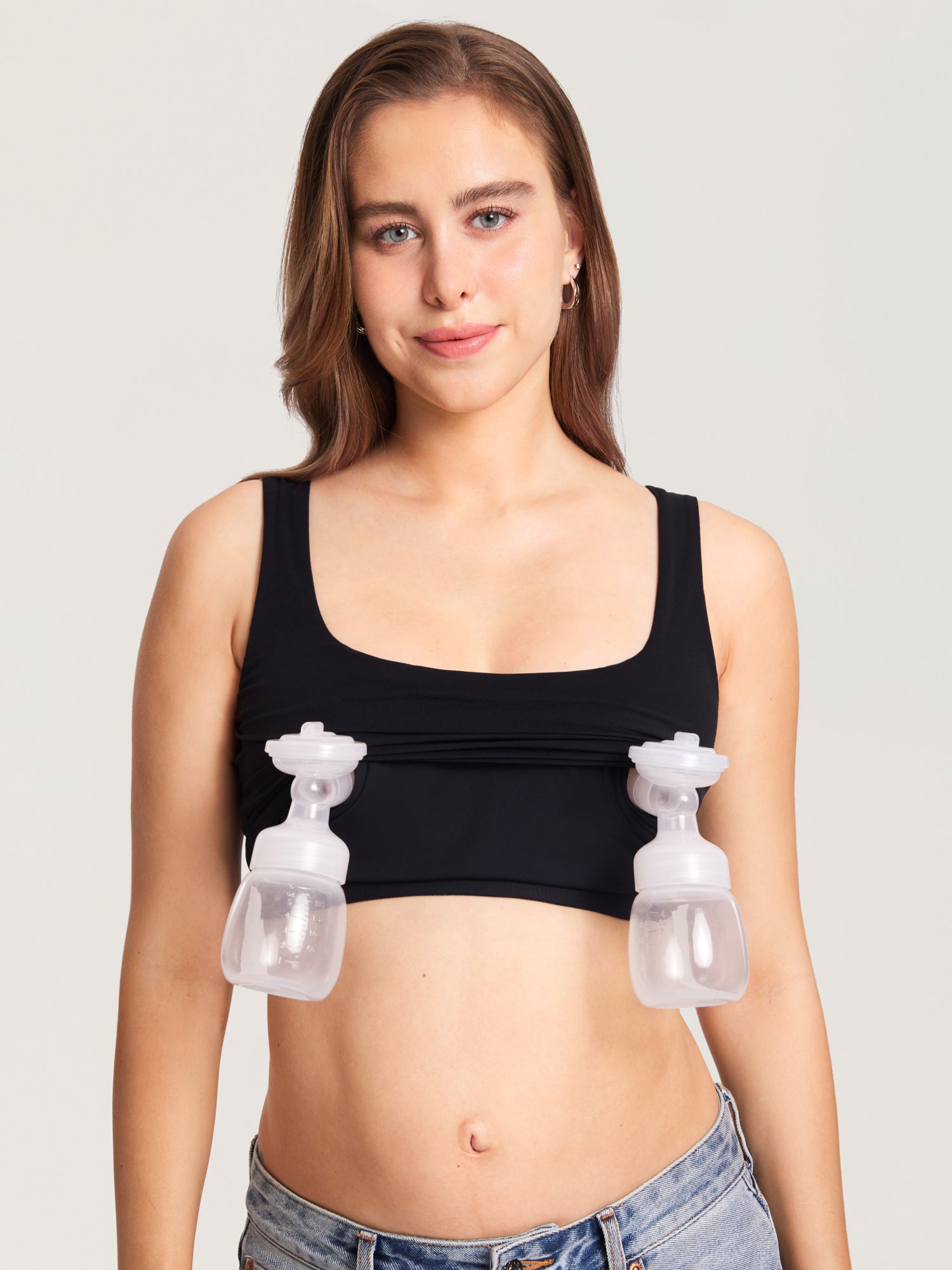 MOMANDA Women's Natrelax® Pumping Crop Tank Top Black