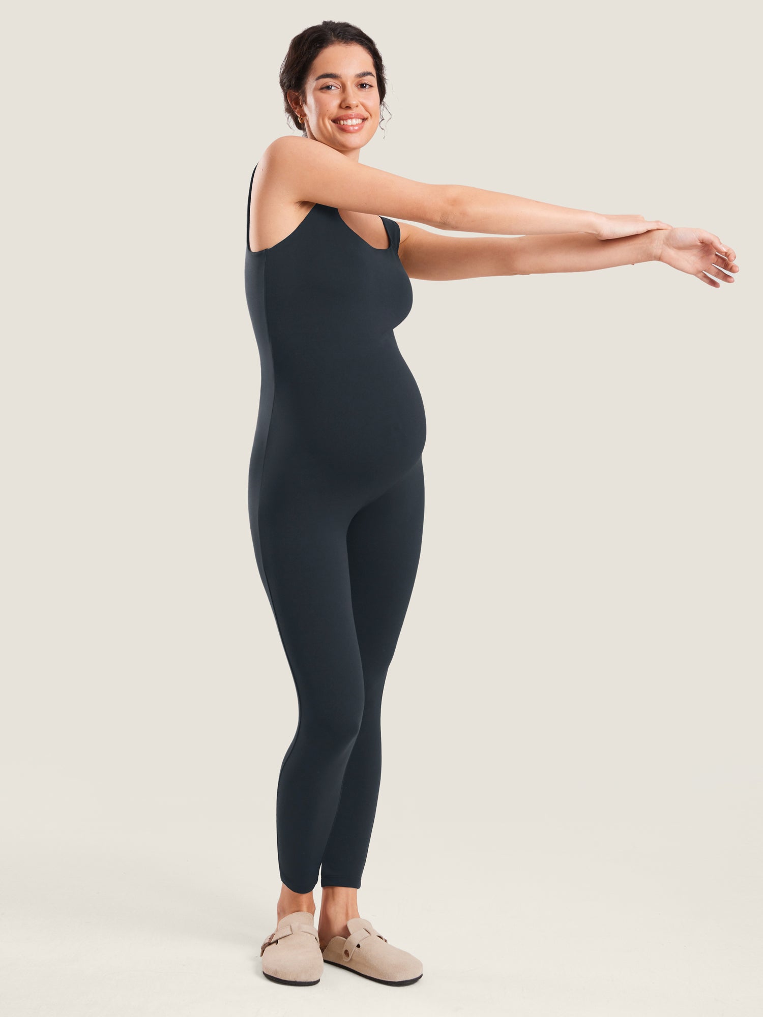 MOMANDA Women's Natrelax® Maternity Jumpsuit Red Merlot