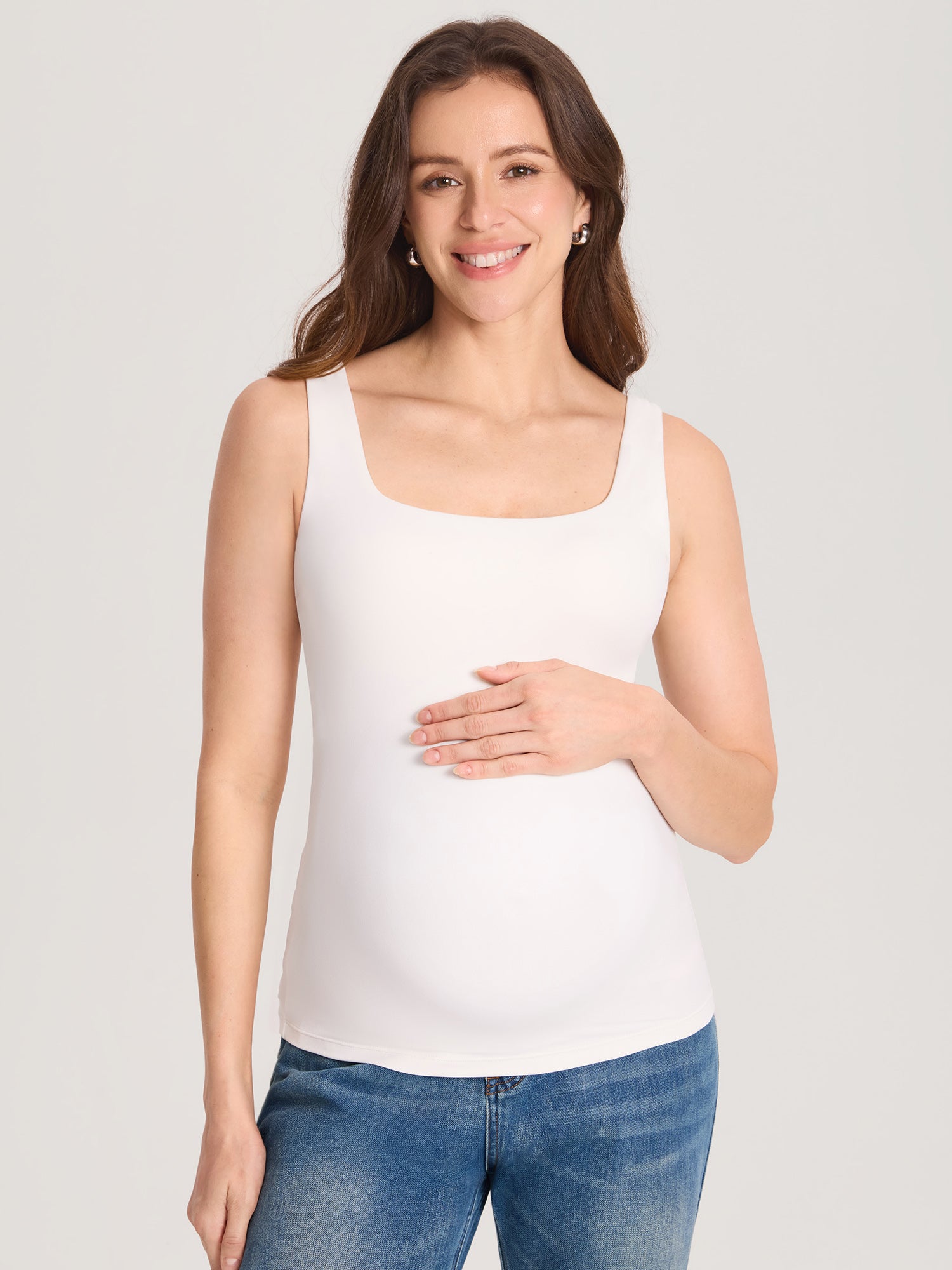 Airsofta Fixed Cup Maternity Tank Top