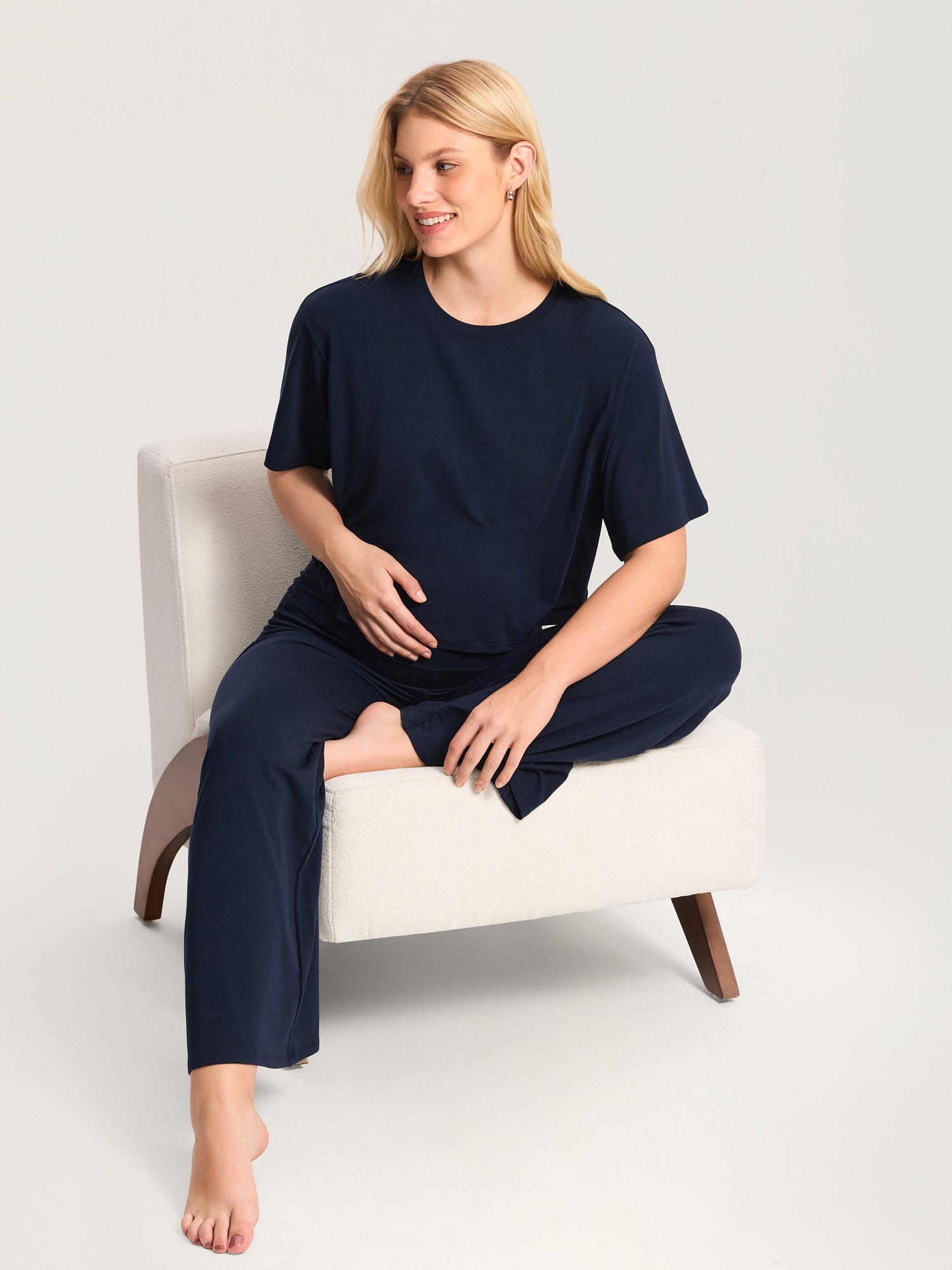 Modal Cotton Short Sleeve Loose Crop Tee