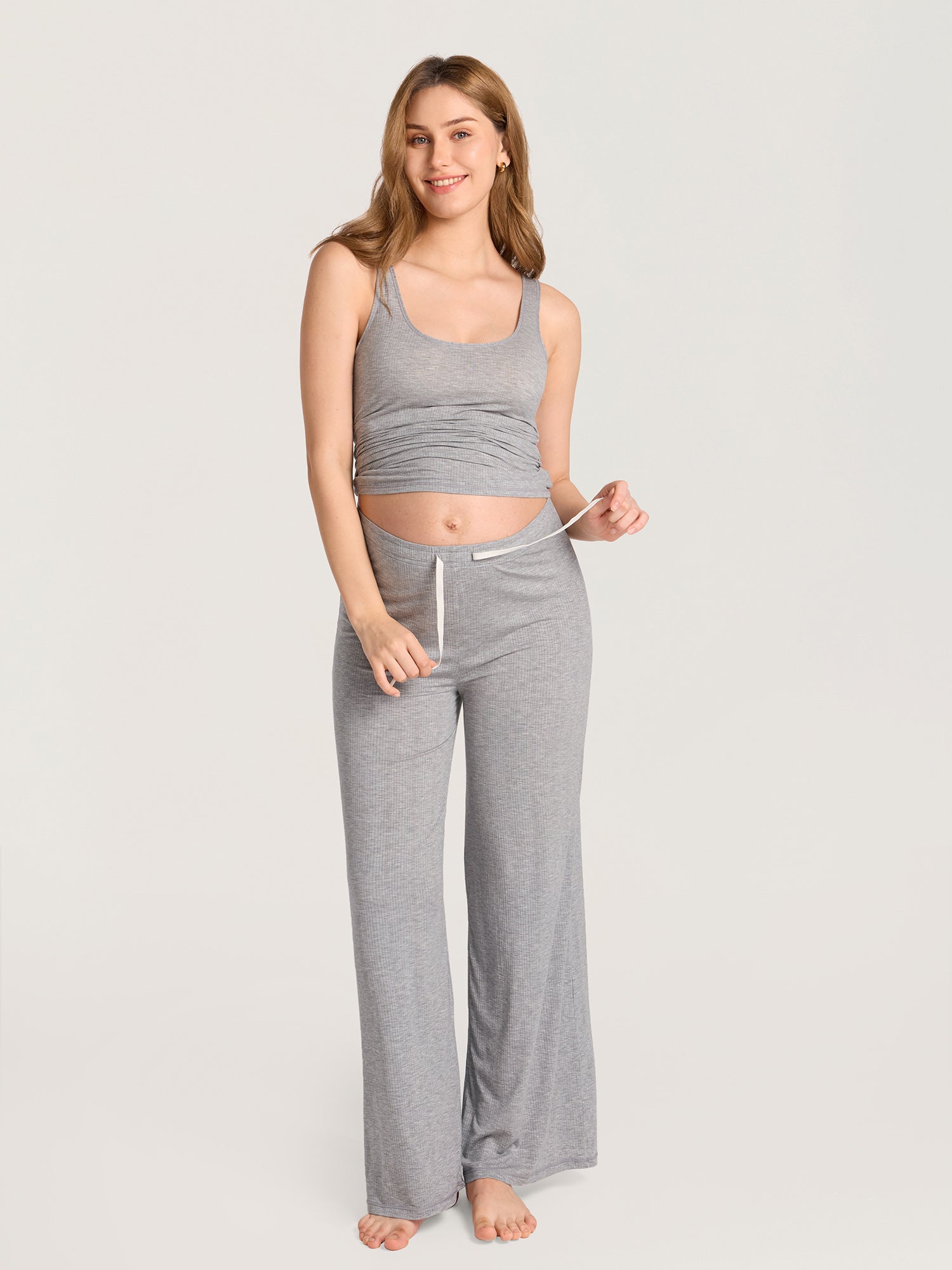 Naturveil Modal Ribbed Maternity Lounge Pants