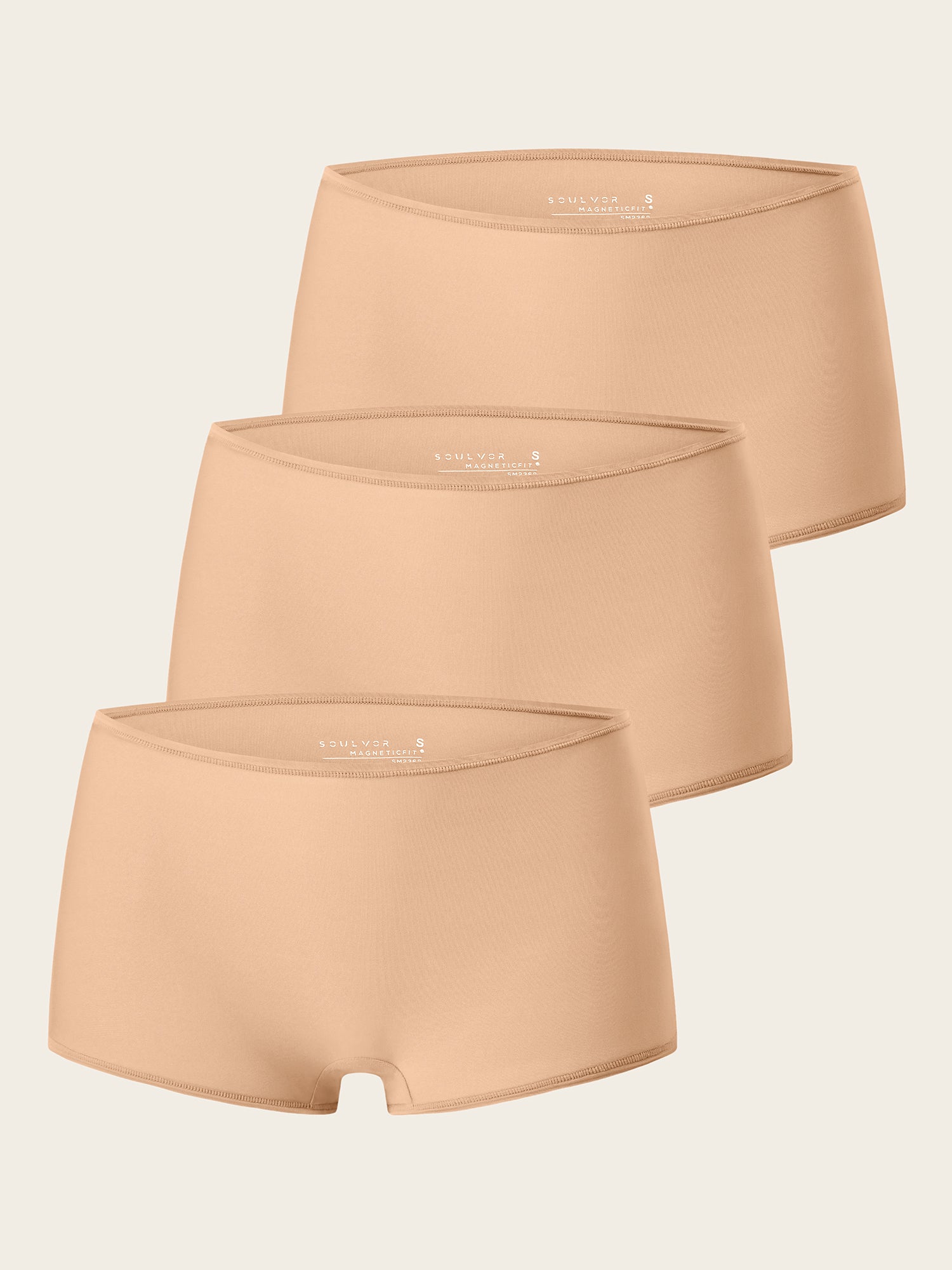 MagneticFit Stretchy Boy Short 3 Pack Warm Beige (3pack)