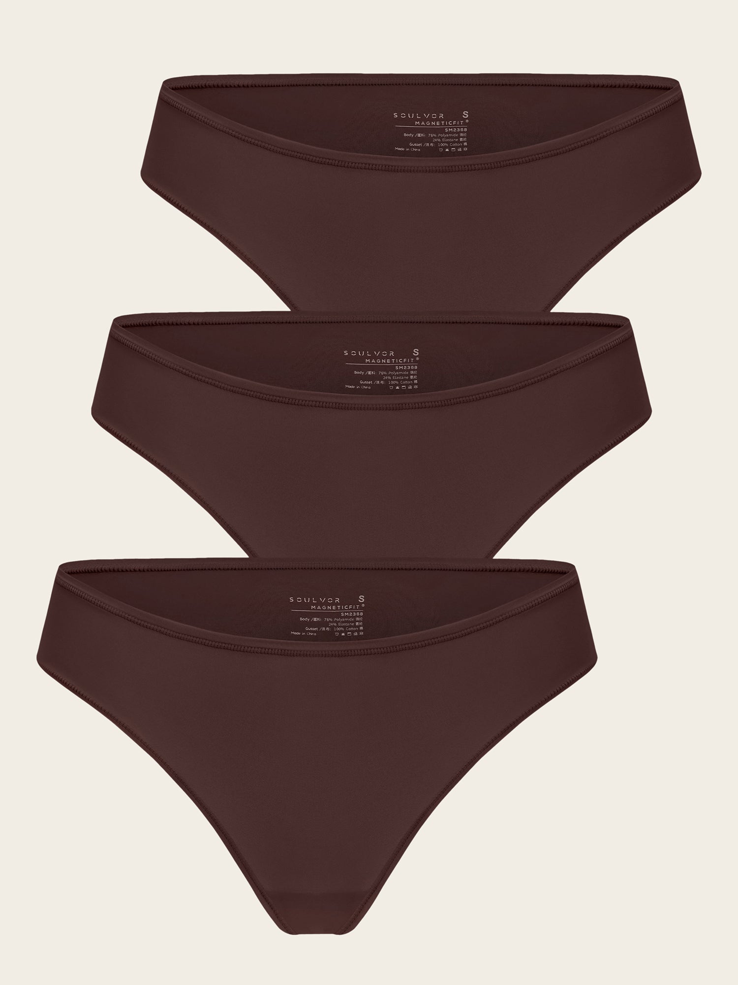 MagneticFit High Cut Briefs 3 Pack Hazelnut (3pack)