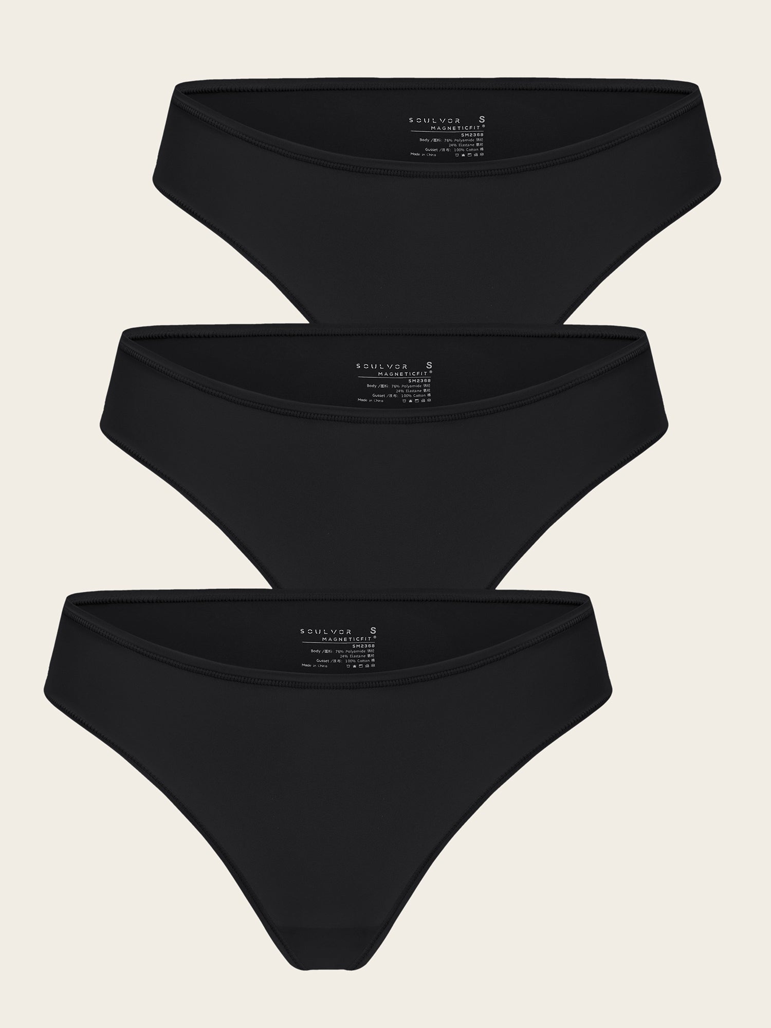 MagneticFit High Cut Briefs 3 Pack Black (3pack)