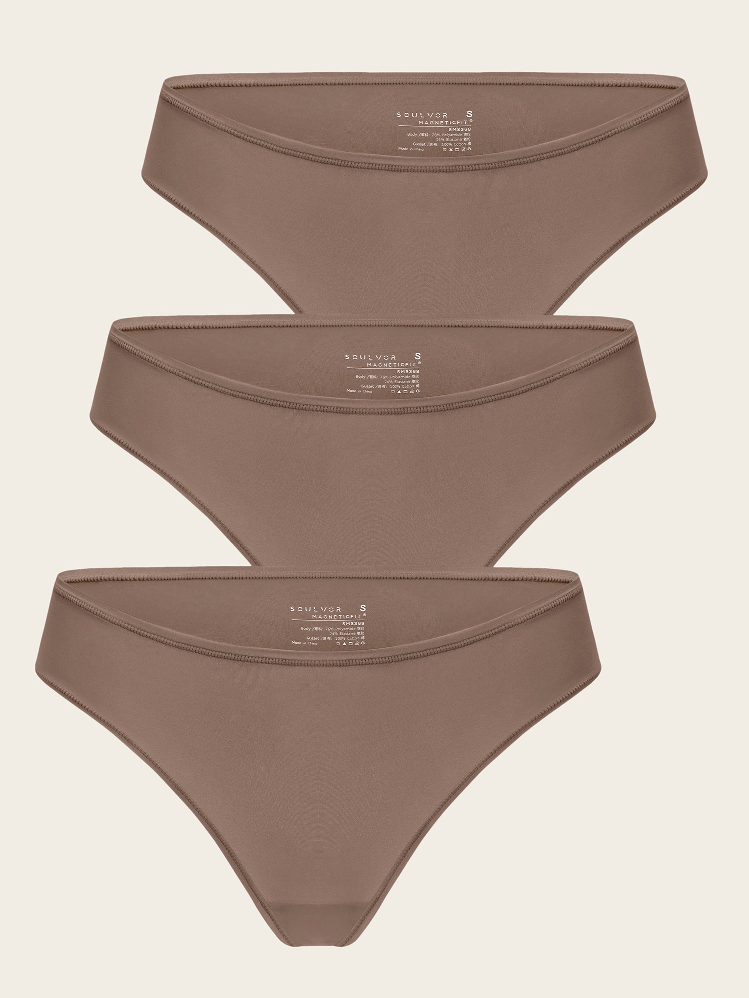 MagneticFit High Cut Briefs 3 Pack Brown Purple (3pack)