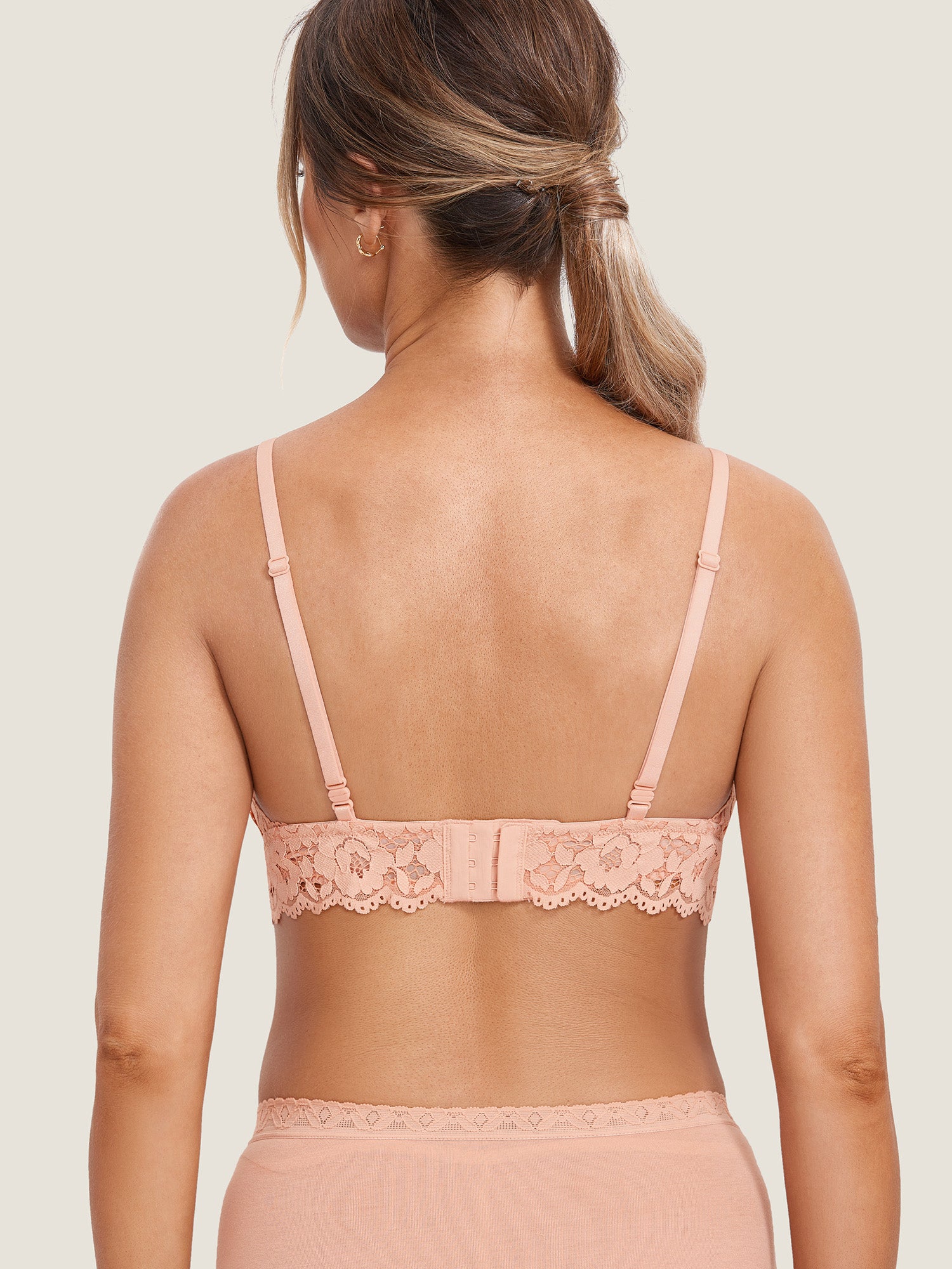 More Coverage Lace Plunge Nursing Bralette