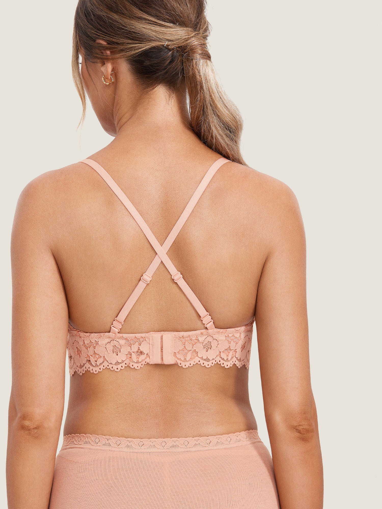 More Coverage Lace Plunge Nursing Bralette