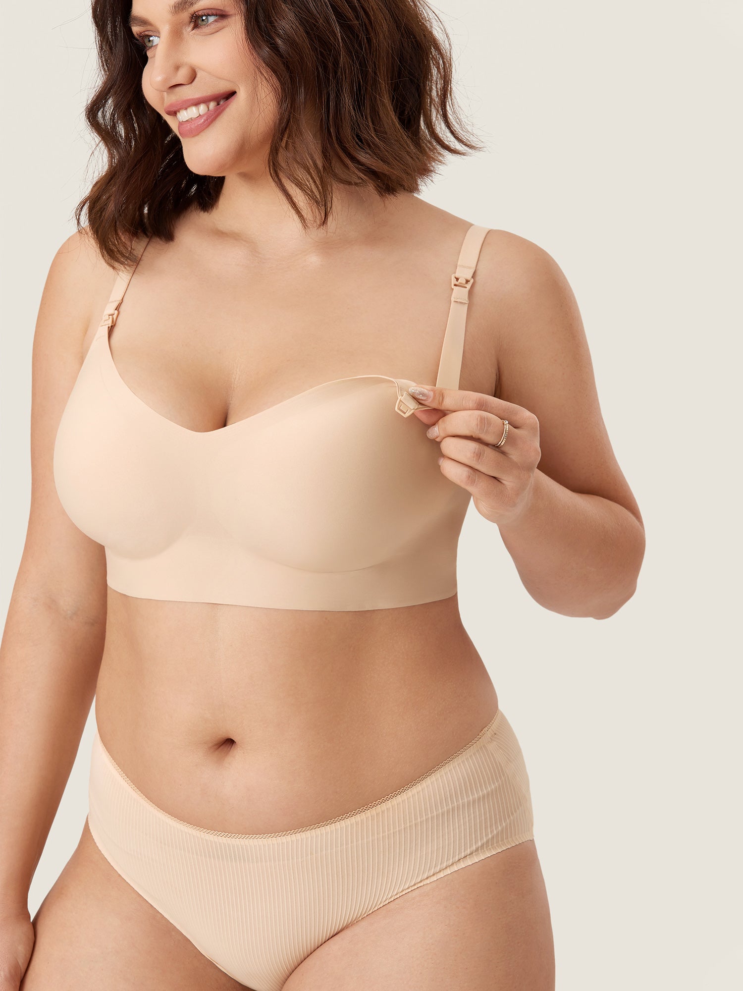Labour for Mum Women Breastfeeding Bra Bras 46F Double Boobtapes Back  Smoothing Bras for Women Bathroom Scales UK Ston Beige : :  Fashion