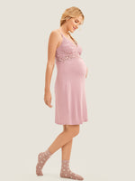 Breastfeeding Lace Nursing Nightdress