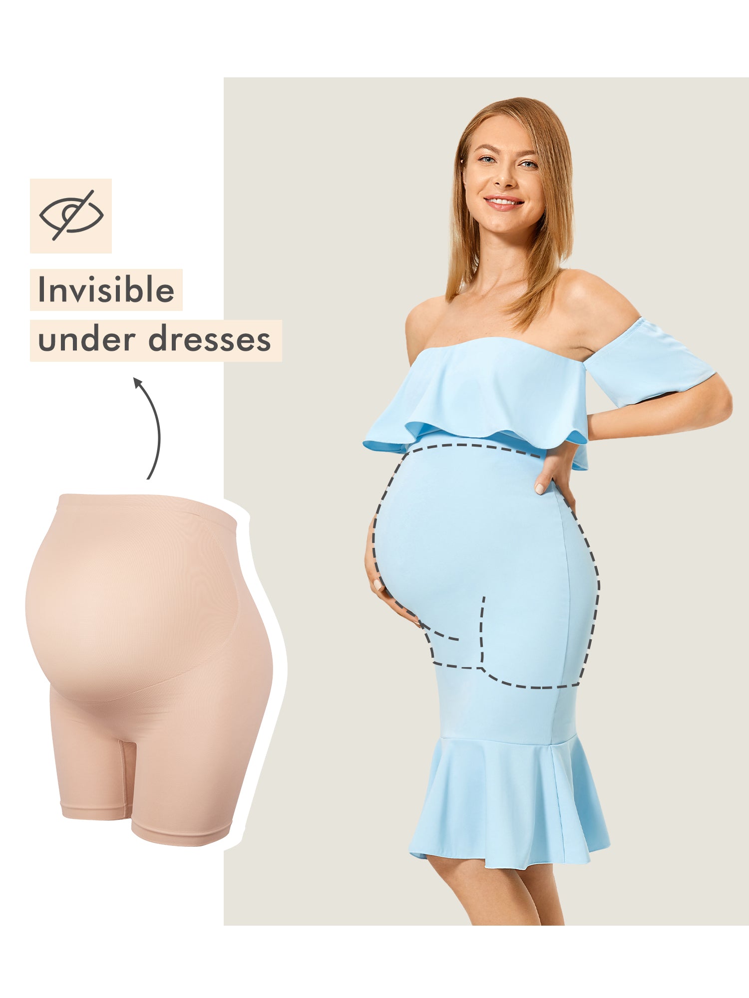 High Waist Shapewear Maternity Shorts|Seamless