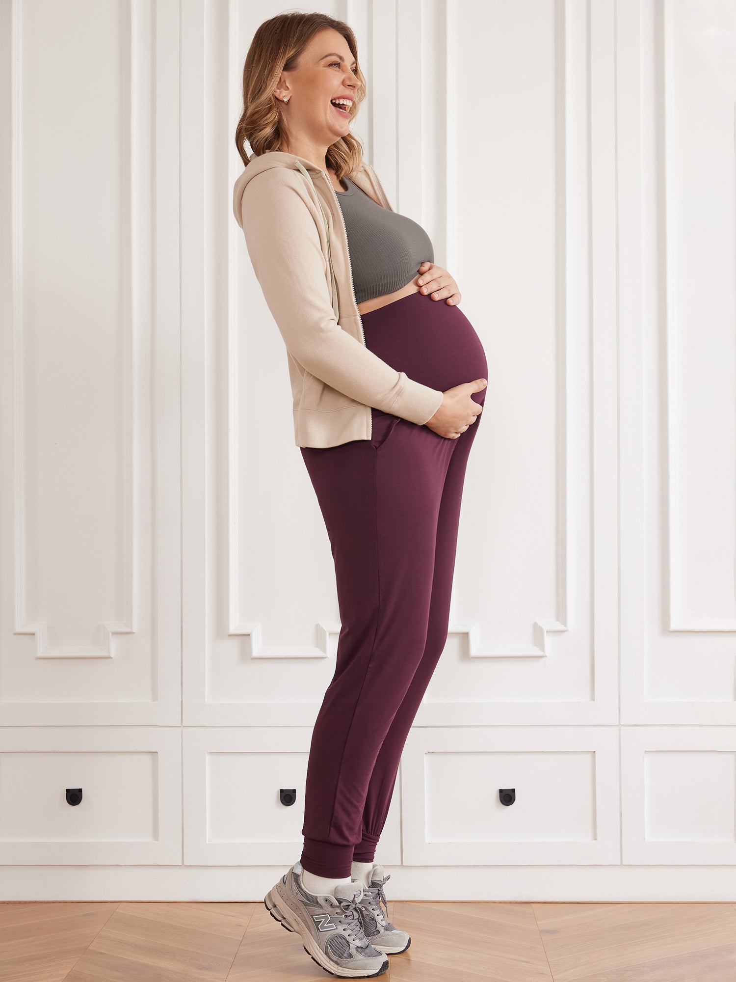Burgundy Red Maternity Leggings – The Purple Puddle