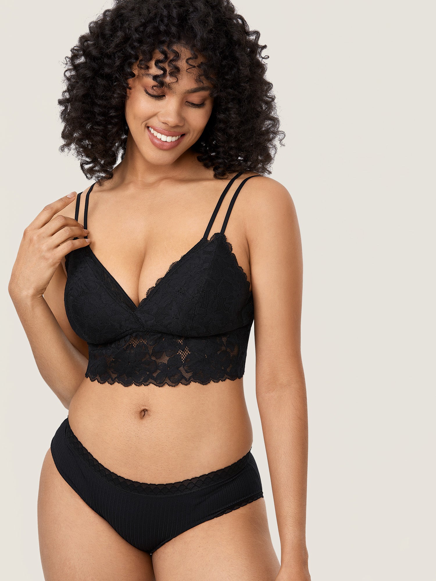 Never Boring Nursing Bralette Black