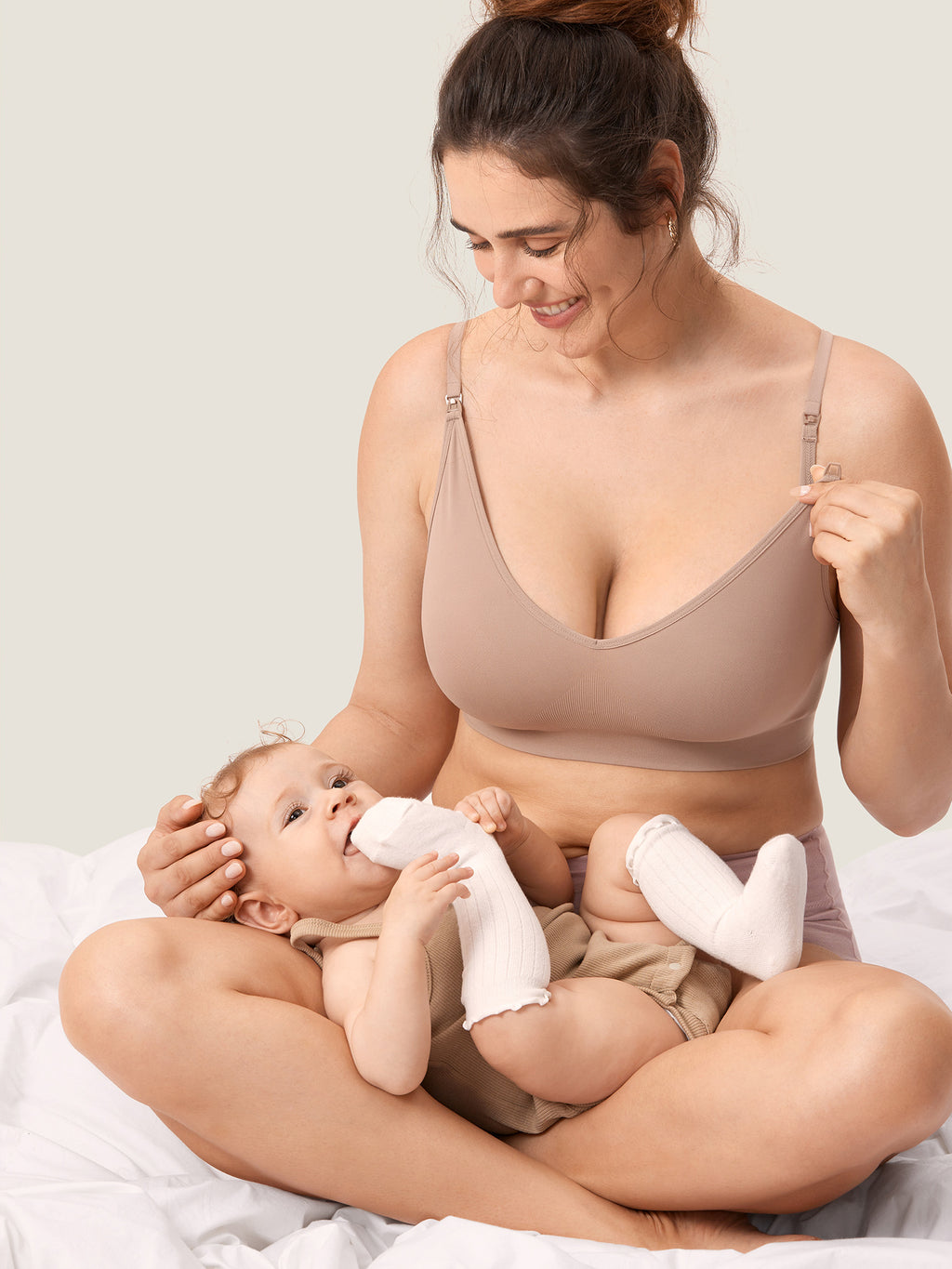 Lamaze Maternity Women's Seamless Padded Soft Tube Nursing