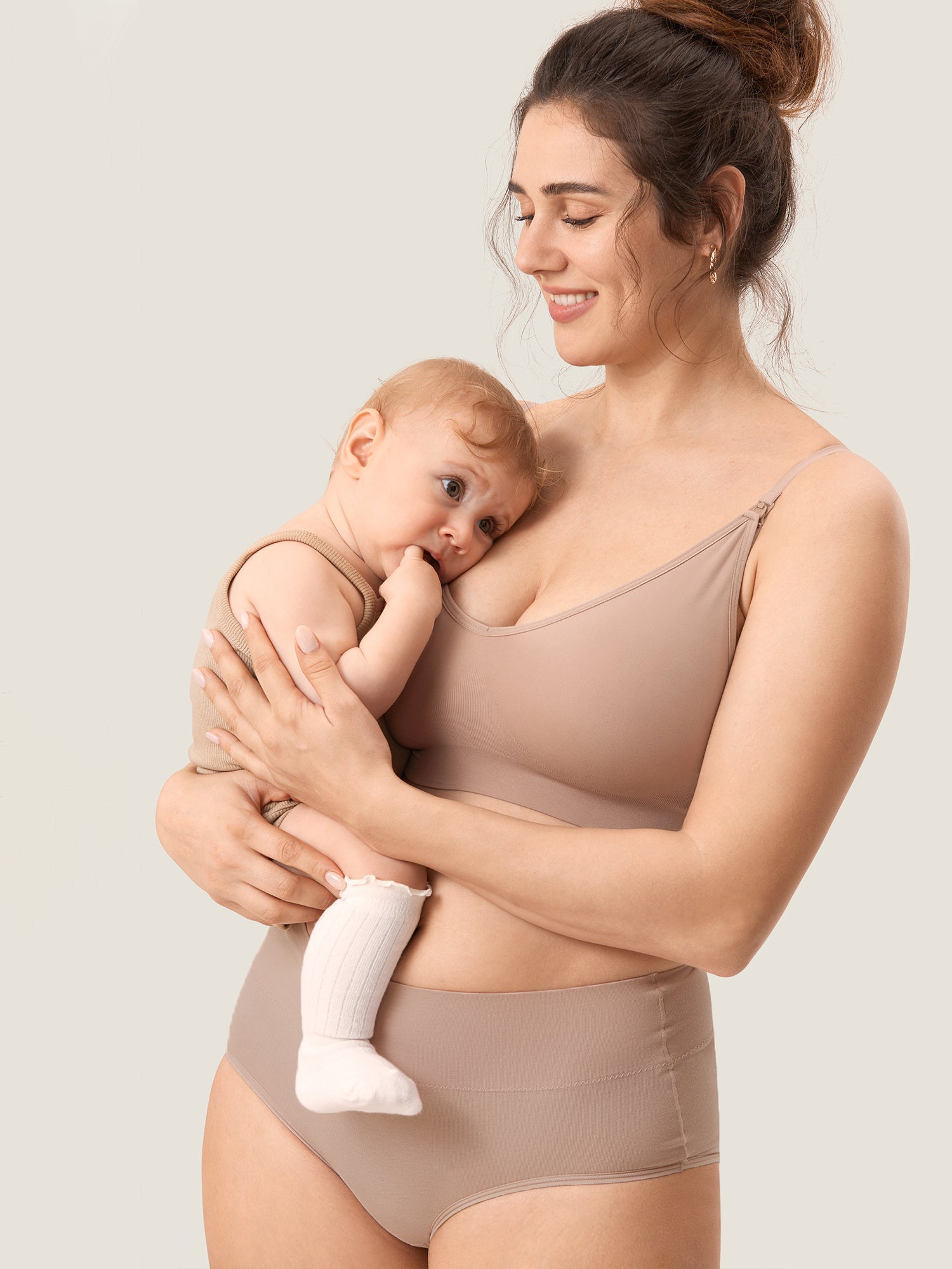 Buy Momsoon Maternity Beige Nursing Bra & Panty Set online