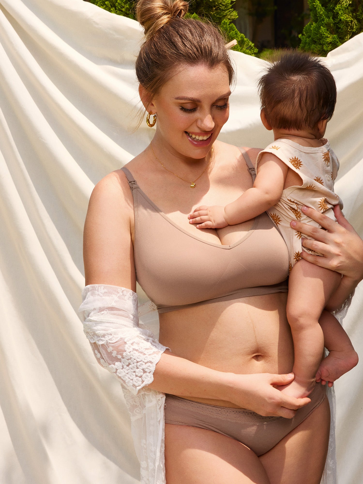 Maternity Intimates Momanda Womens Seamless Nursing Bra Ribbed