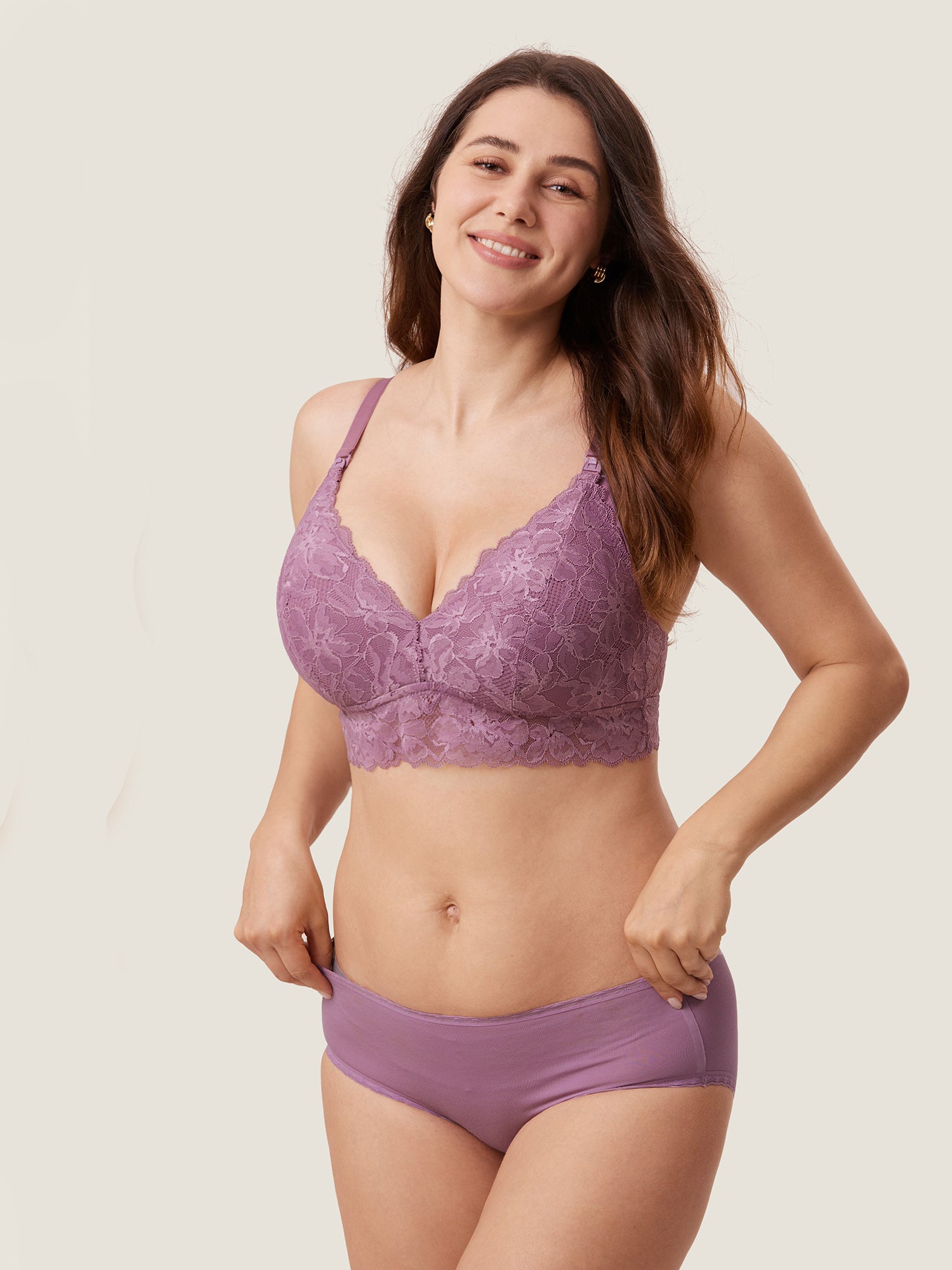 The Dream Lace Nursing Bralette Orchid Rose