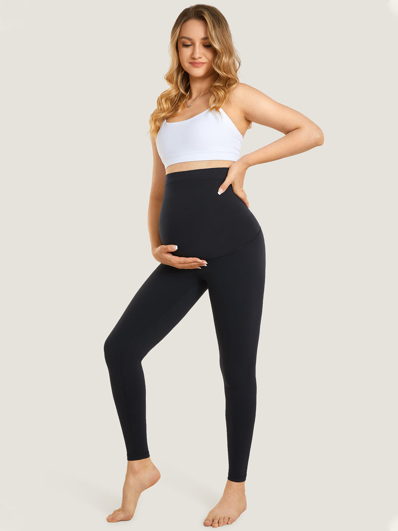 Ultra Soft Workout Maternity Leggings Black