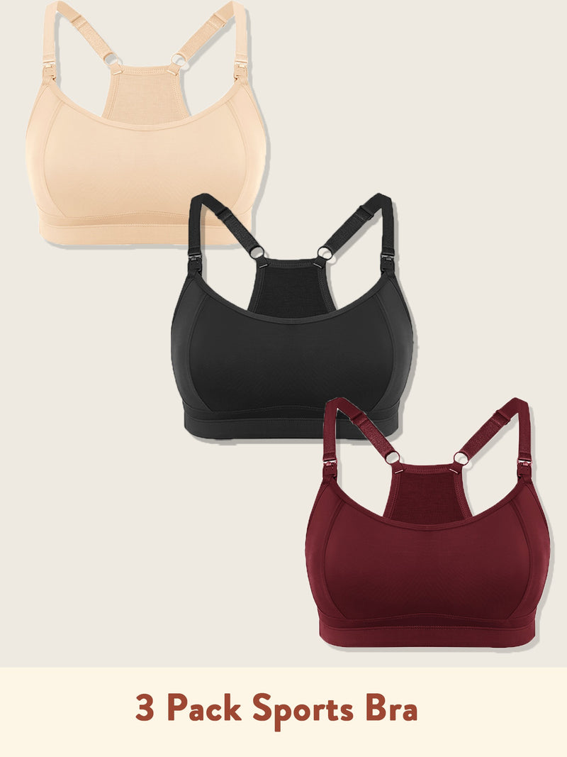 3 Pack Cotton Plus Size Bra