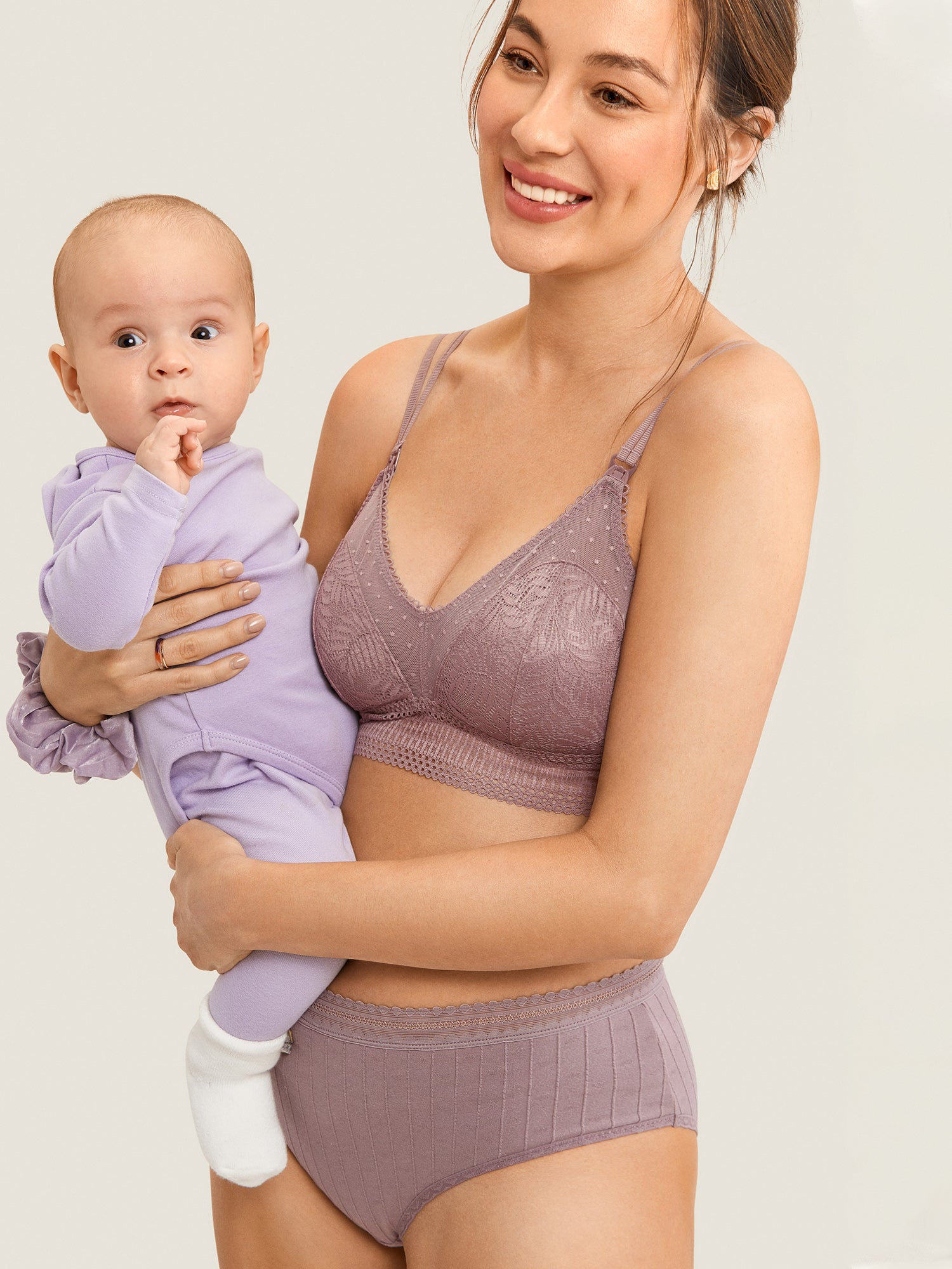 Lataly Womens Sleeping Nursing Bra Wirefree Breastfeeding Maternity  Bralette, 5pack2, S : : Fashion